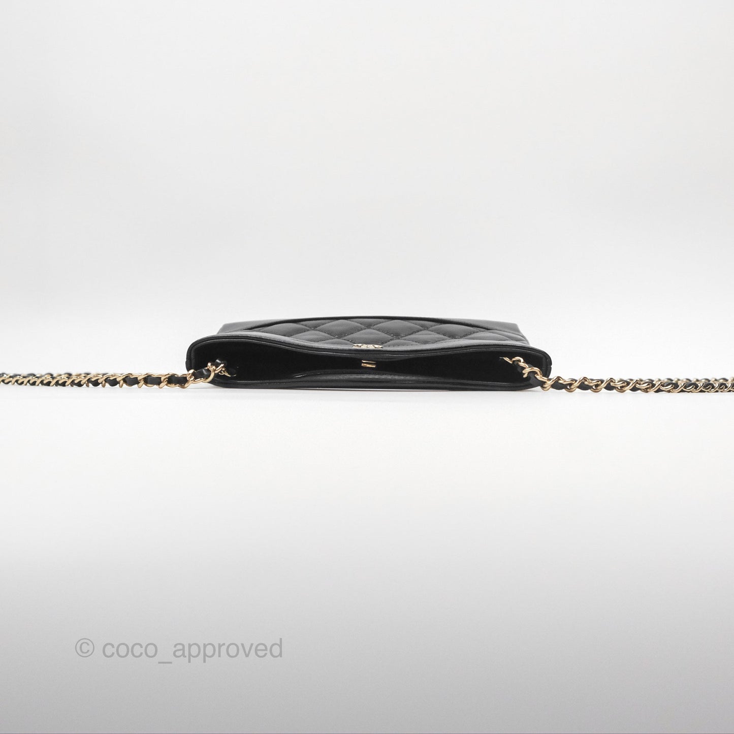 Chanel Nano 31 Black Shiny Lambskin Gold Hardware