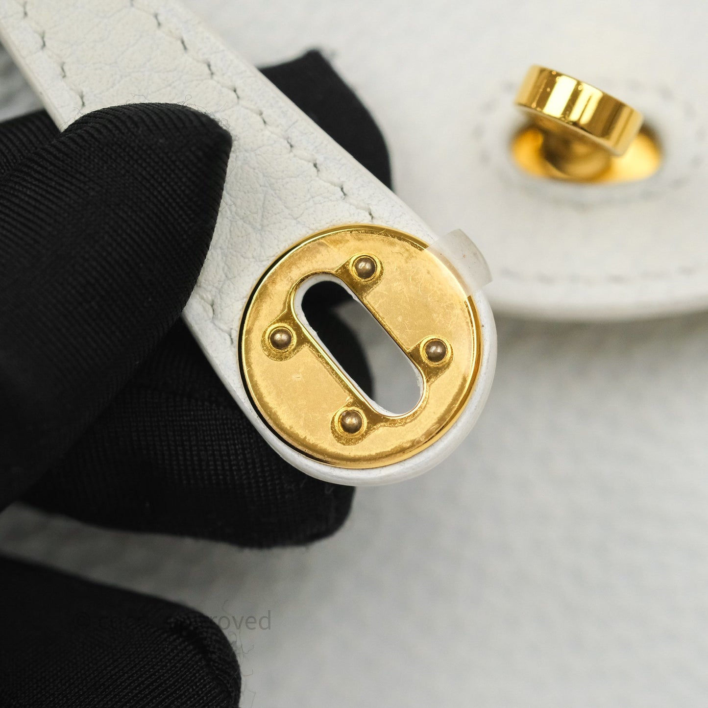Hermès Mini Lindy 20 New White 0U Clemence Gold Hardware