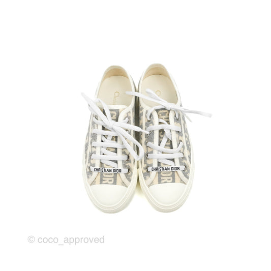 Christian Dior Walk'n' Dior Gray Dior Oblique Sneaker Size 35.5