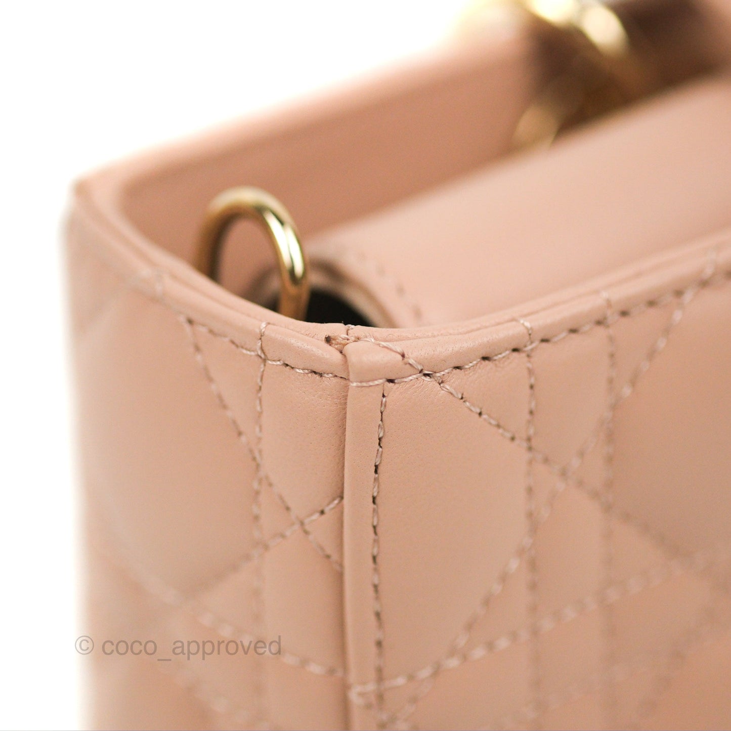 Dior Medium Lady D-Joy Bag Nude Pink Lambskin Cannage