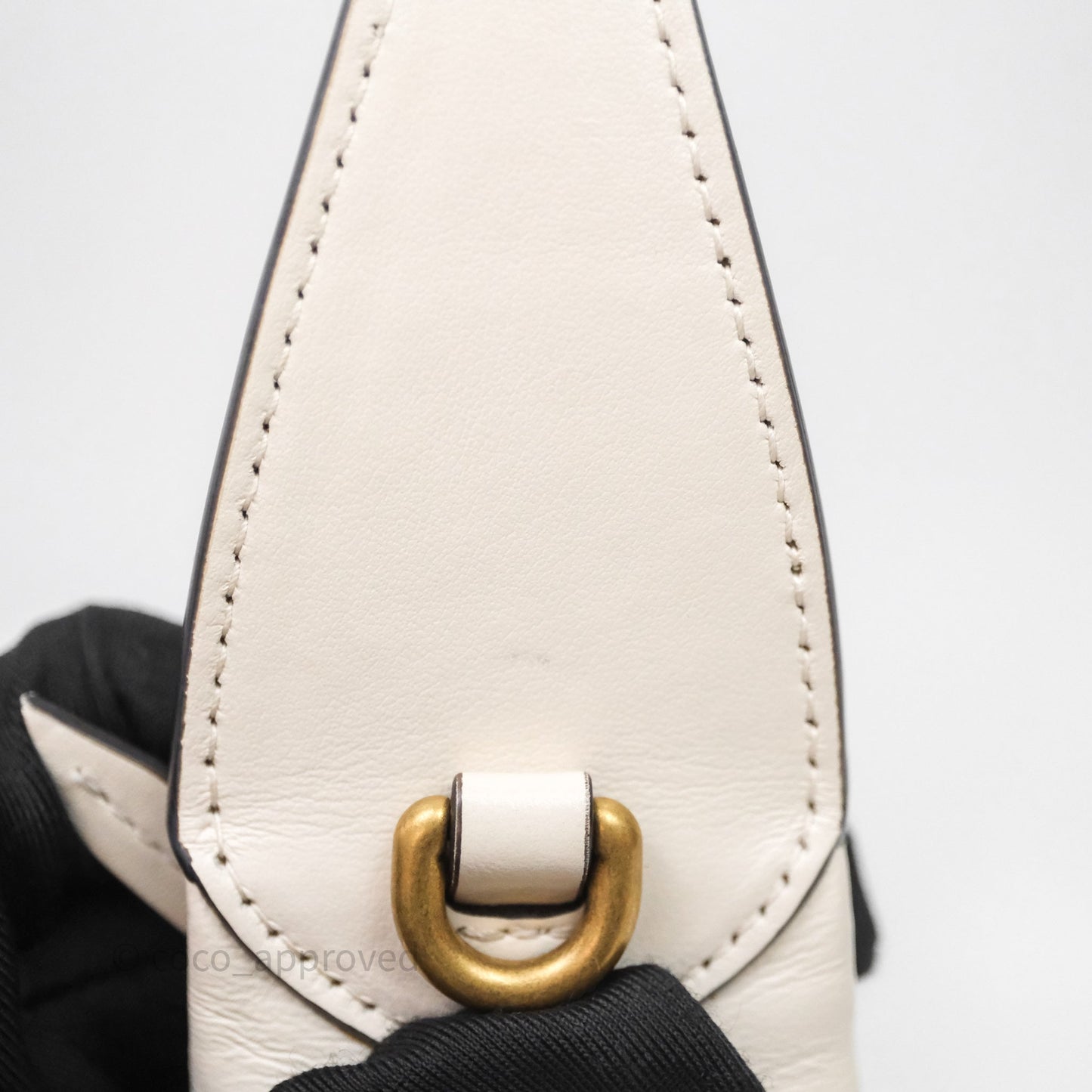 Gucci GG Marmont Half Moon-shaped Hobo Bag White