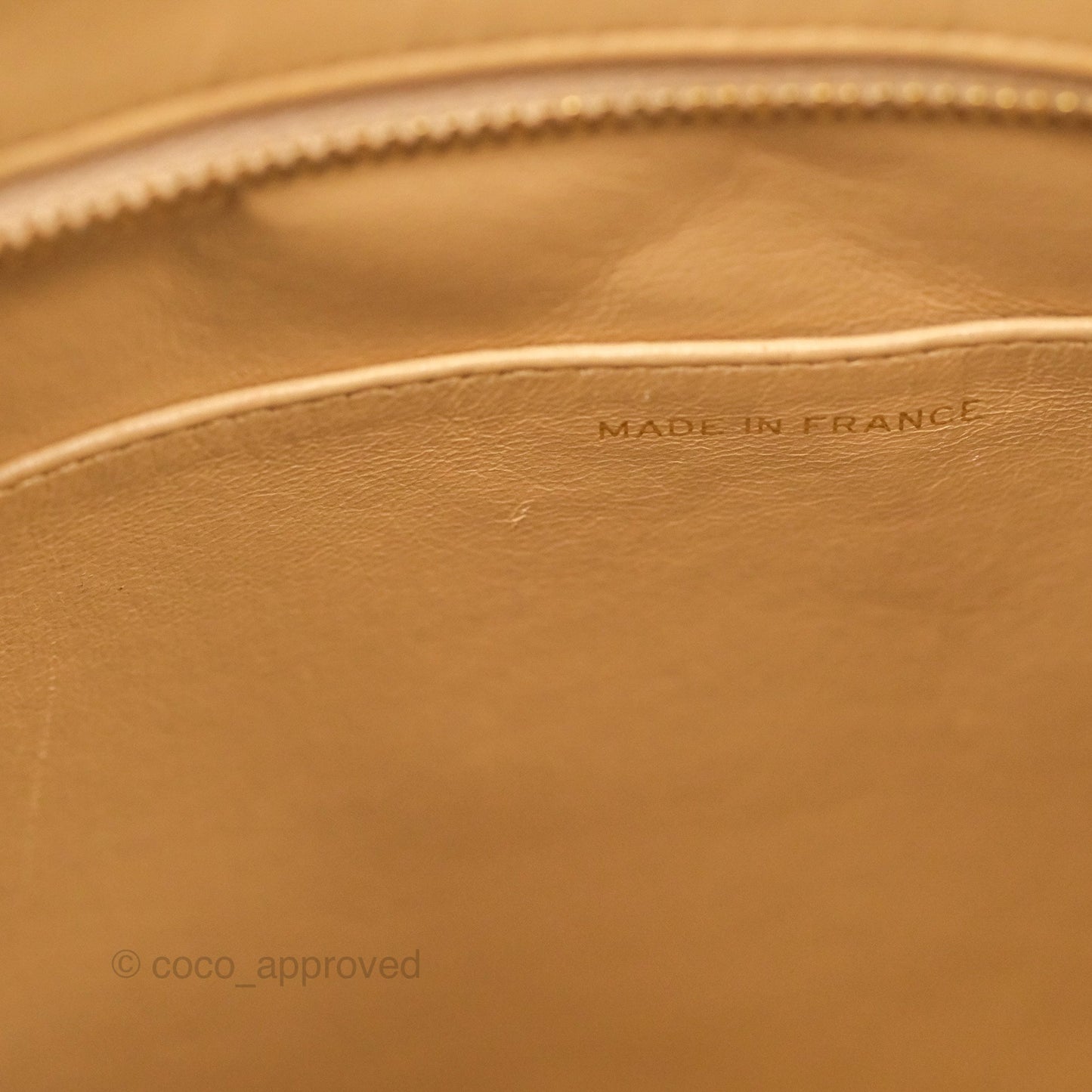 Chanel Vintage Medallion CC Beige Lambskin Tote Bag Gold Hardware