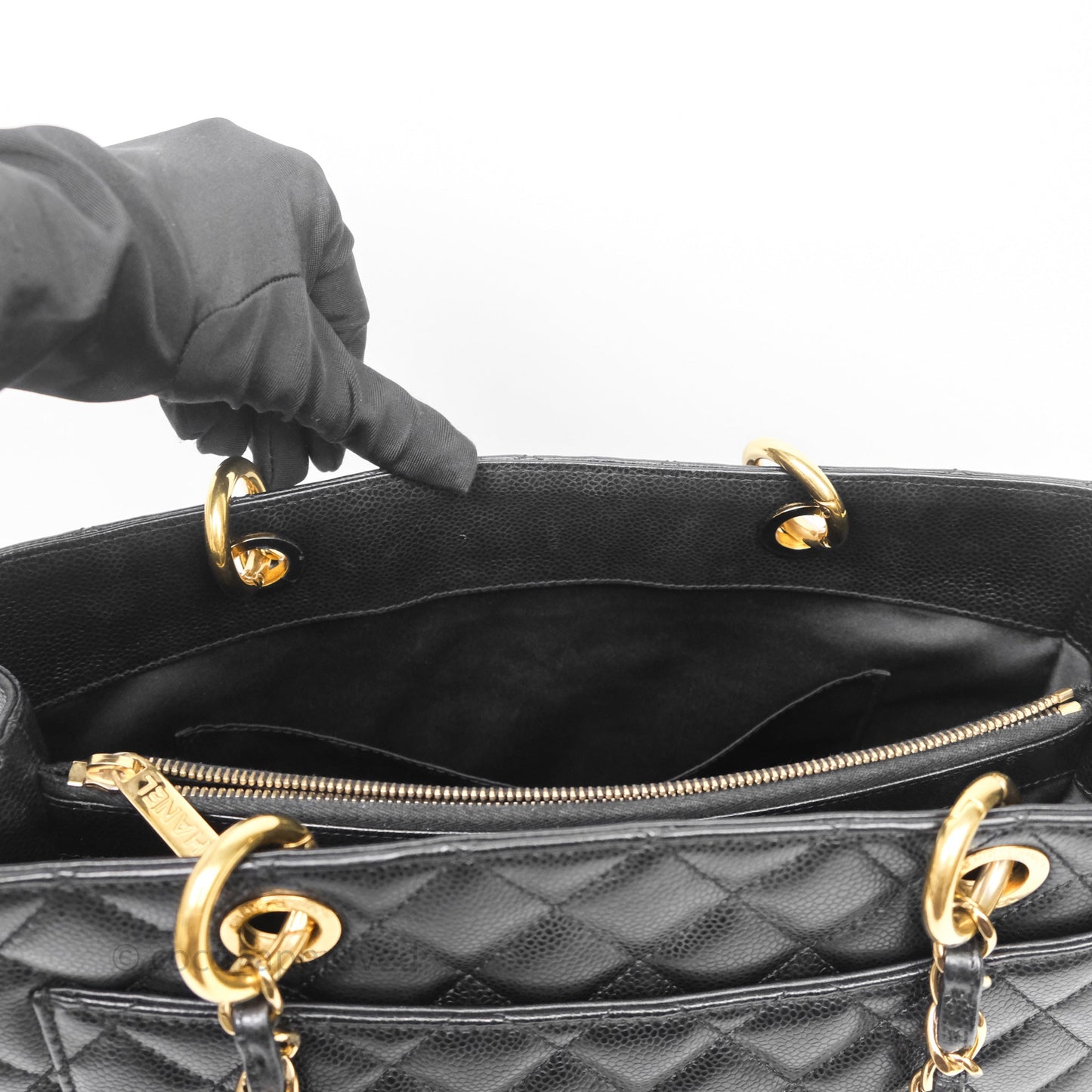 Chanel GST Black Caviar Gold Hardware
