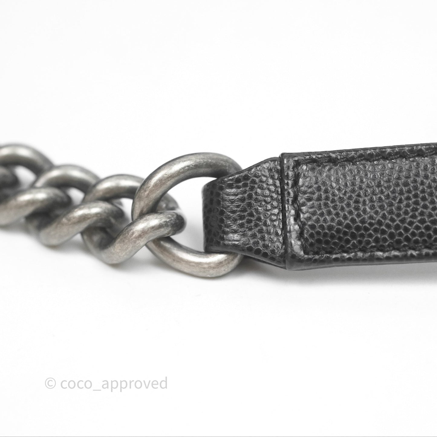 Chanel Quilted Medium Boy Black Caviar Ruthenium Hardware