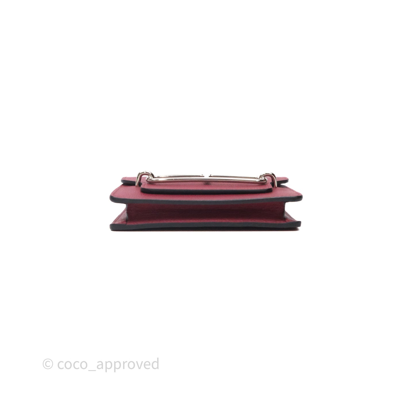 Hermès Roulis Slim Wallet Rouge H 55 Evercolor Palladium Hardware