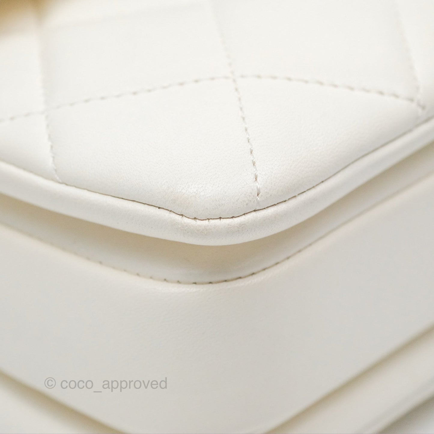 Chanel Trendy CC Small White Lambskin Black Hardware
