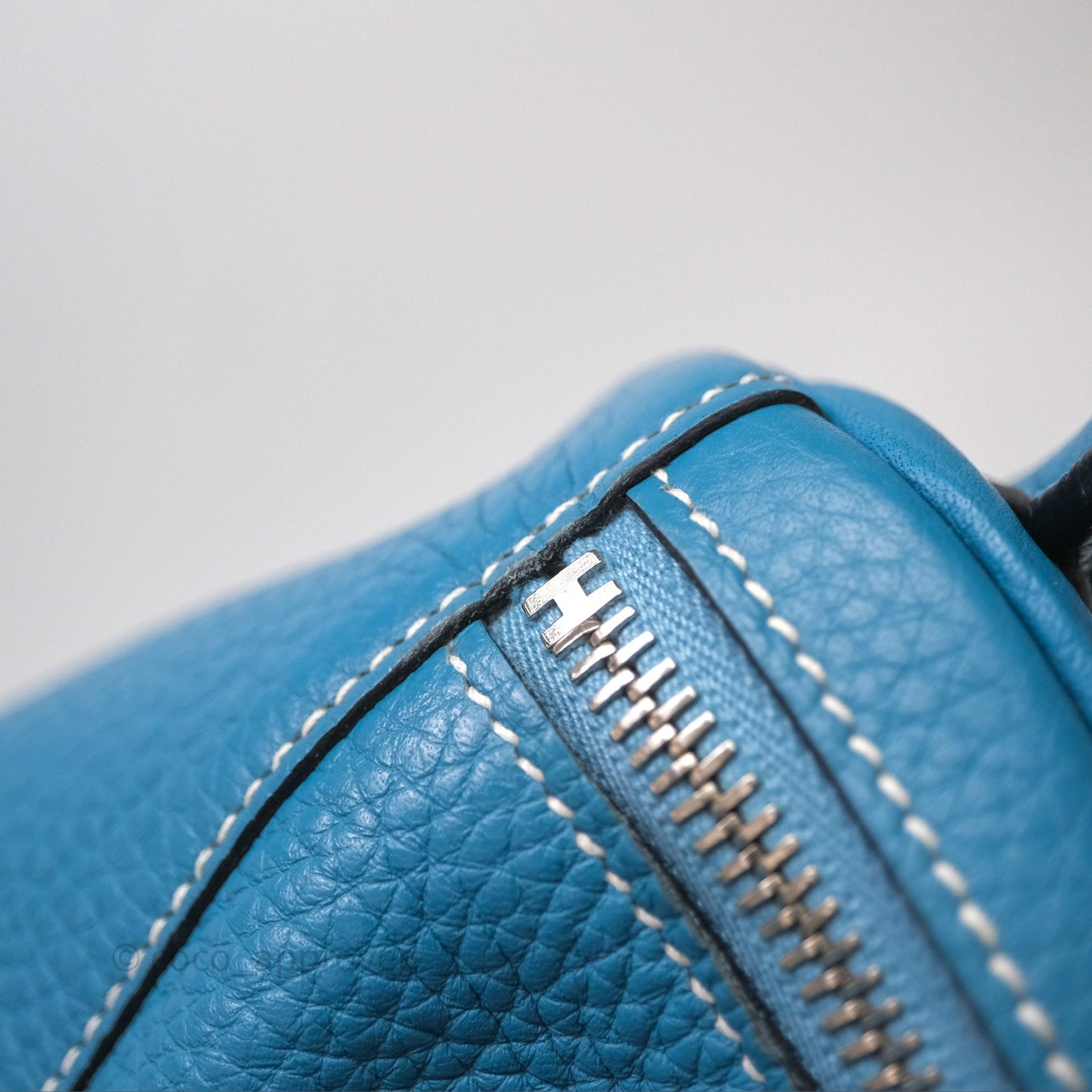 Hermès Lindy 30 Bleu Jean 75 Clemence Palladium Hardware