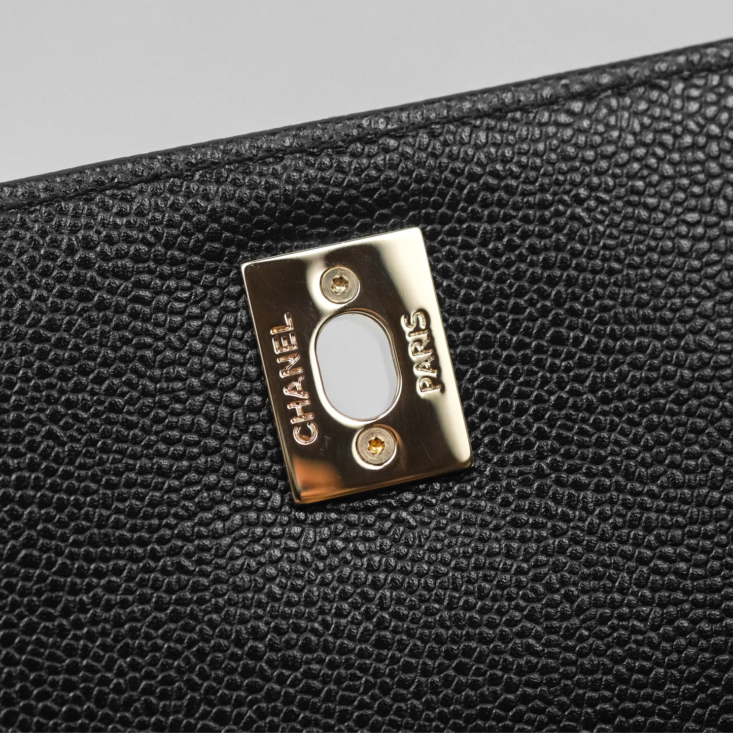 Chanel Quilted Medium Business Affinity Flap Black Caviar Light Gold Hardware