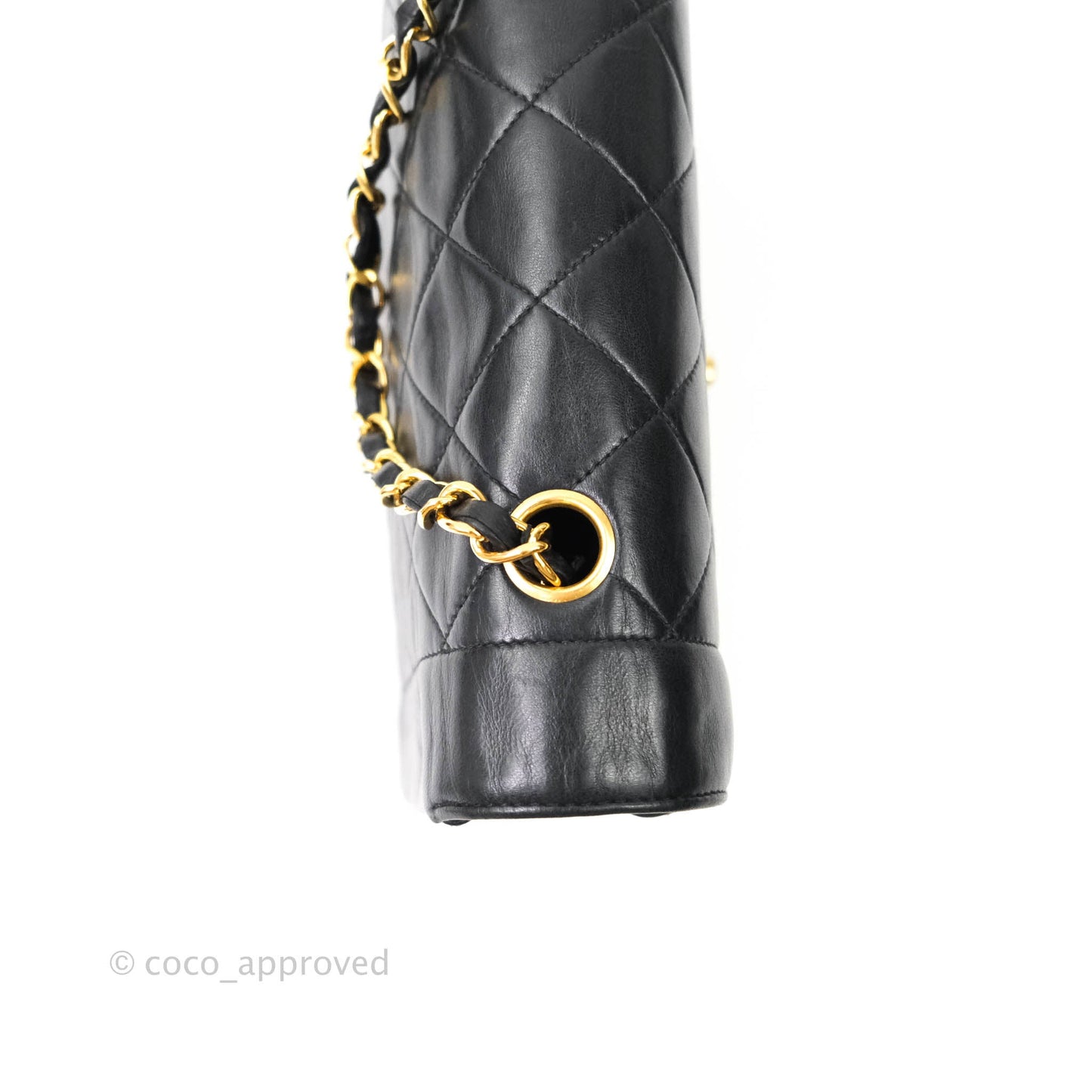 Chanel Black Quilted Lambskin Small Vintage Classic Diana Flap Bag