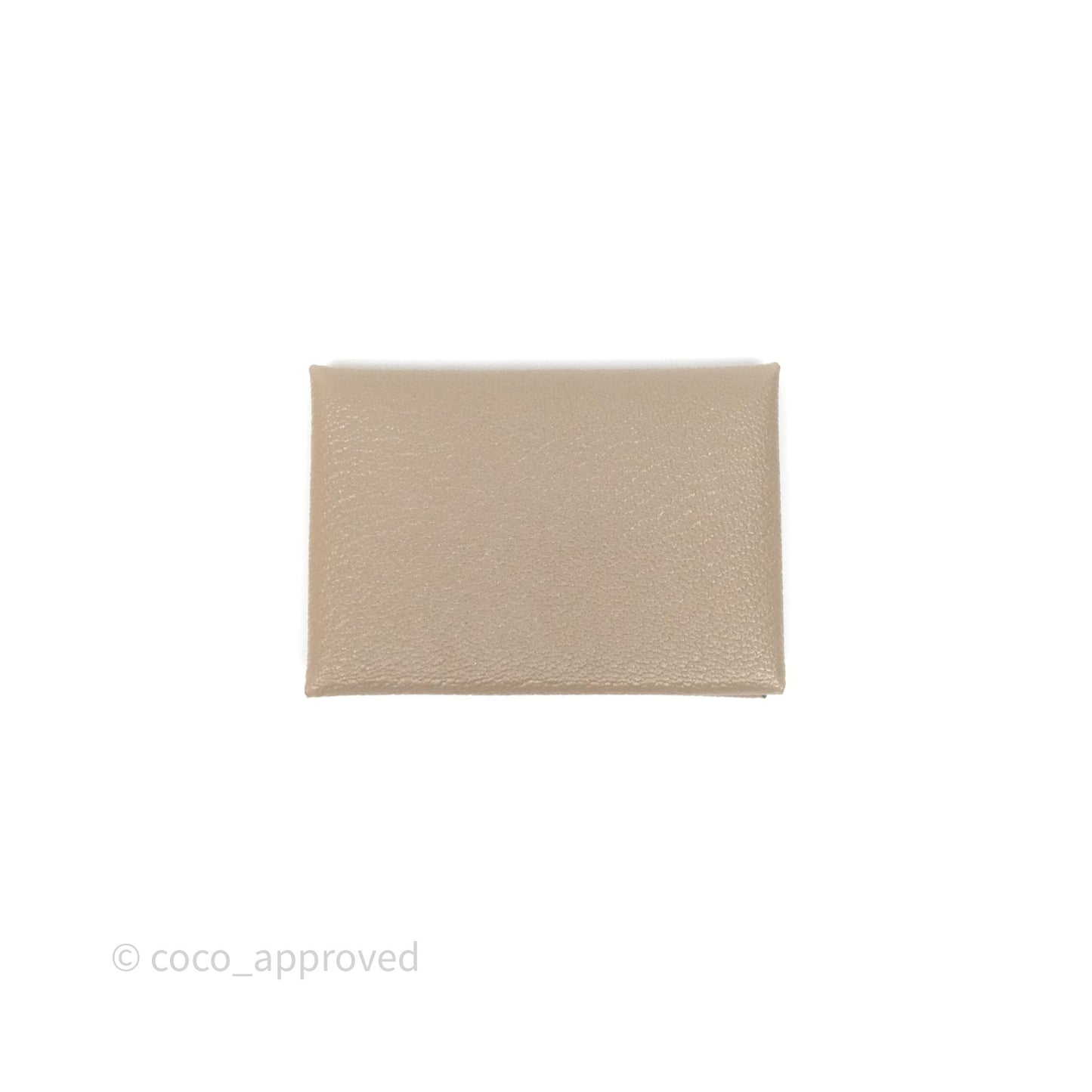 Hermès Calvi Duo Compact Card Holder Gris Tourterelle Mysore