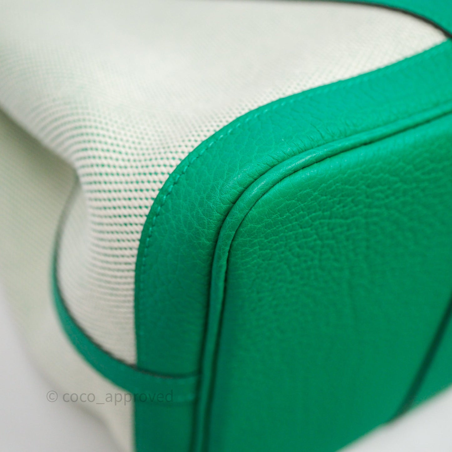 Hermès Garden Party 36 Canvas Ecru-Menthe / Menthe