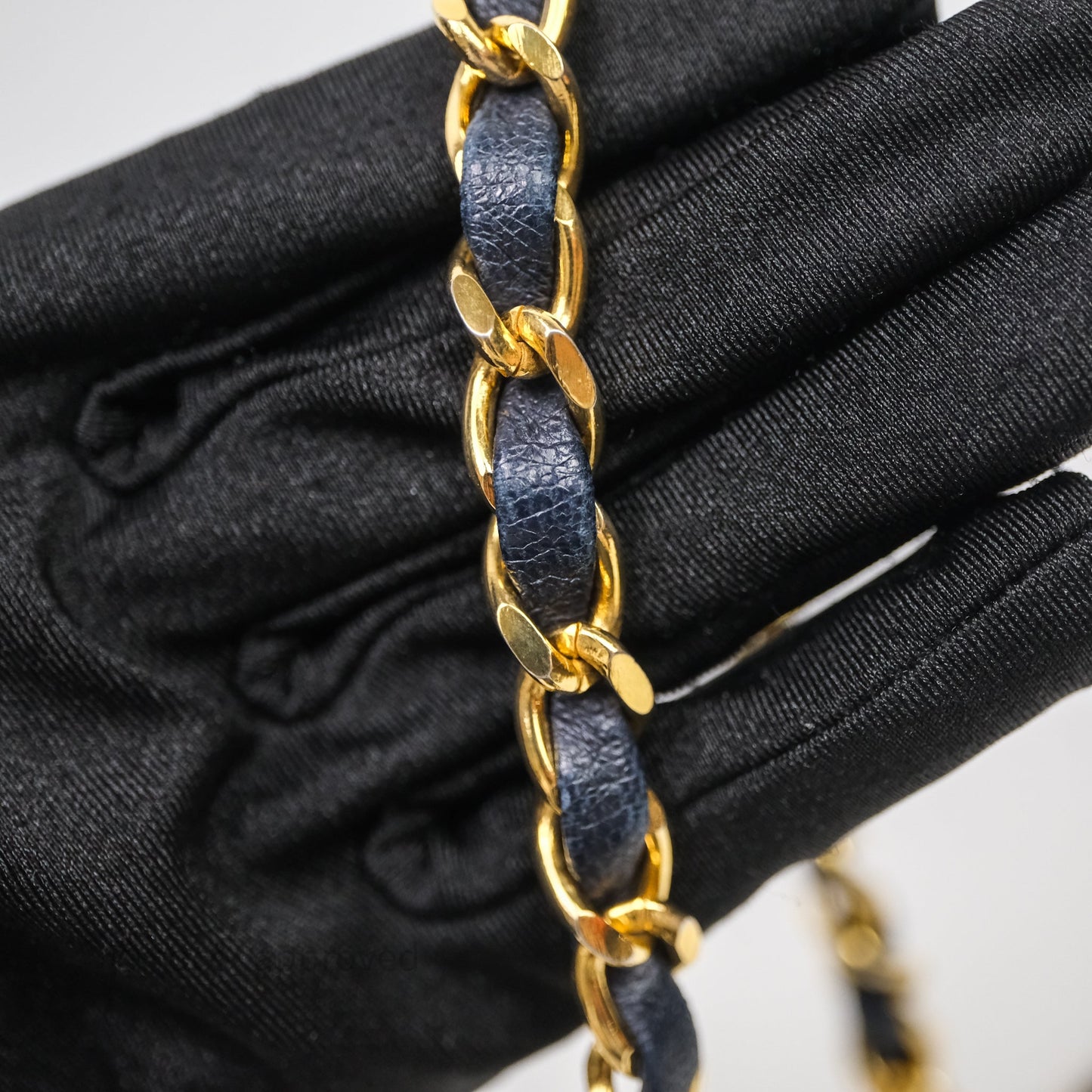 Chanel Vintage 31 Navy Lambskin 24K Gold Hardware