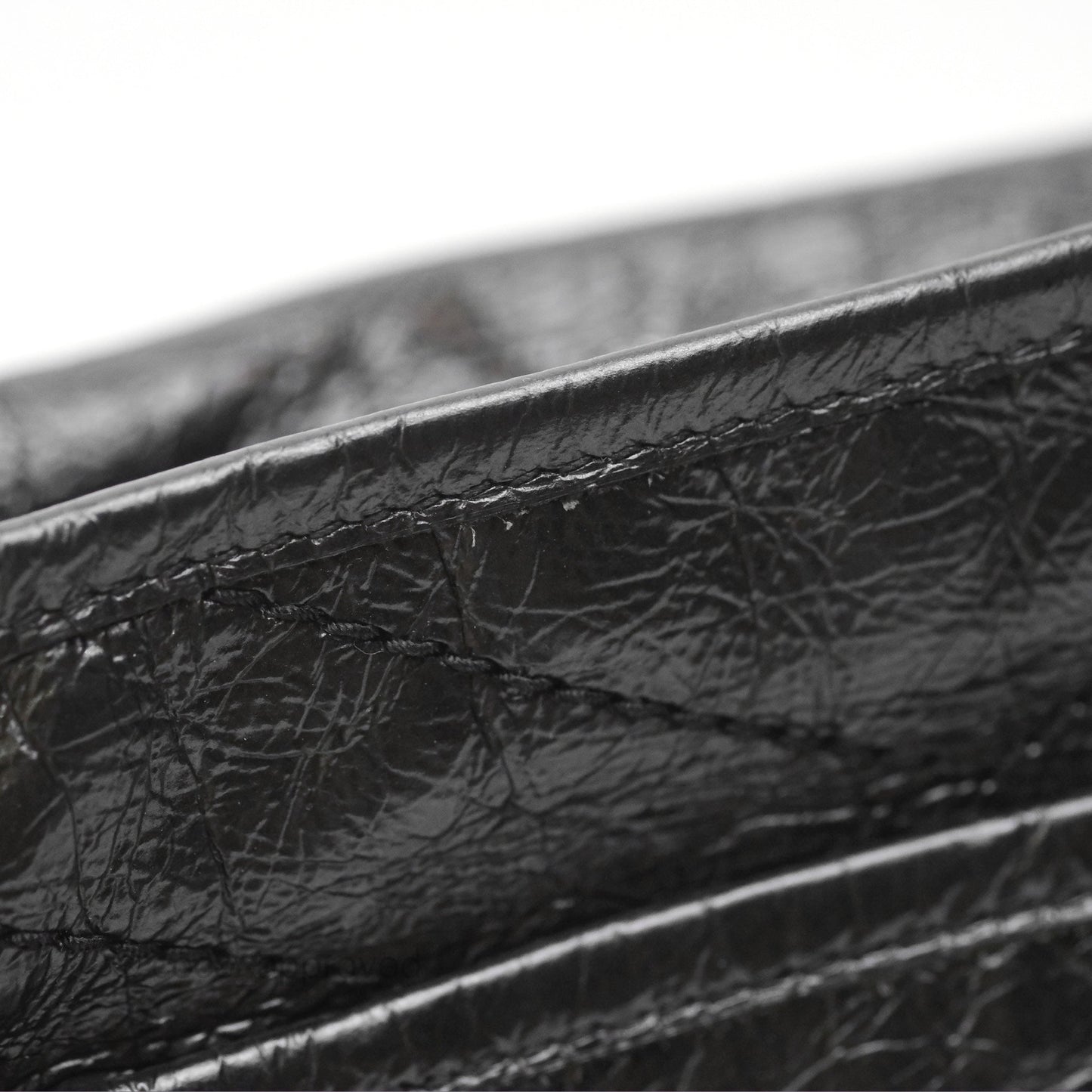 Saint Laurent Medium Niki Chain Bag Crinkled Calfskin So Black
