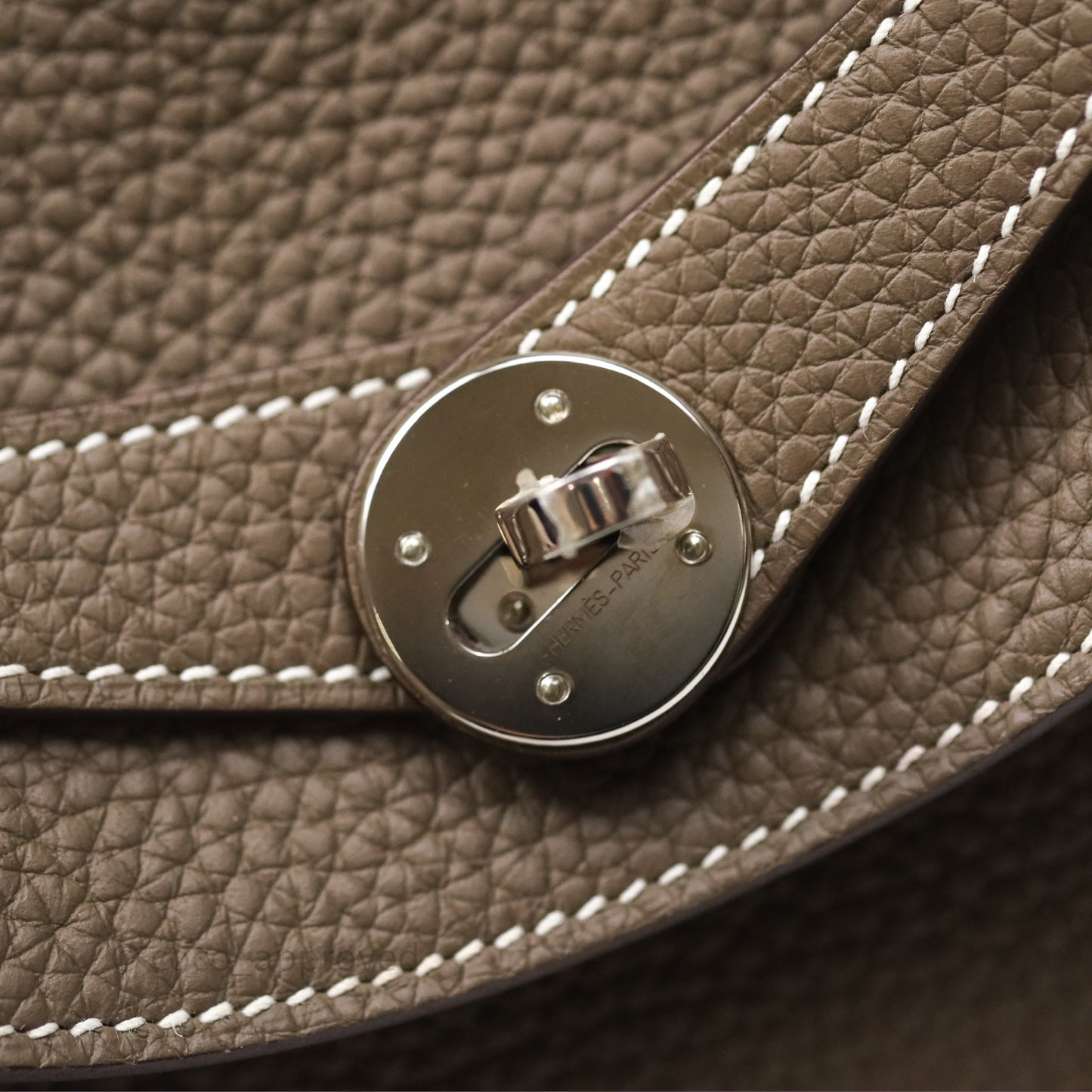 Hermès Lindy 30 Etoupe 18 Clemence Palladium Hardware