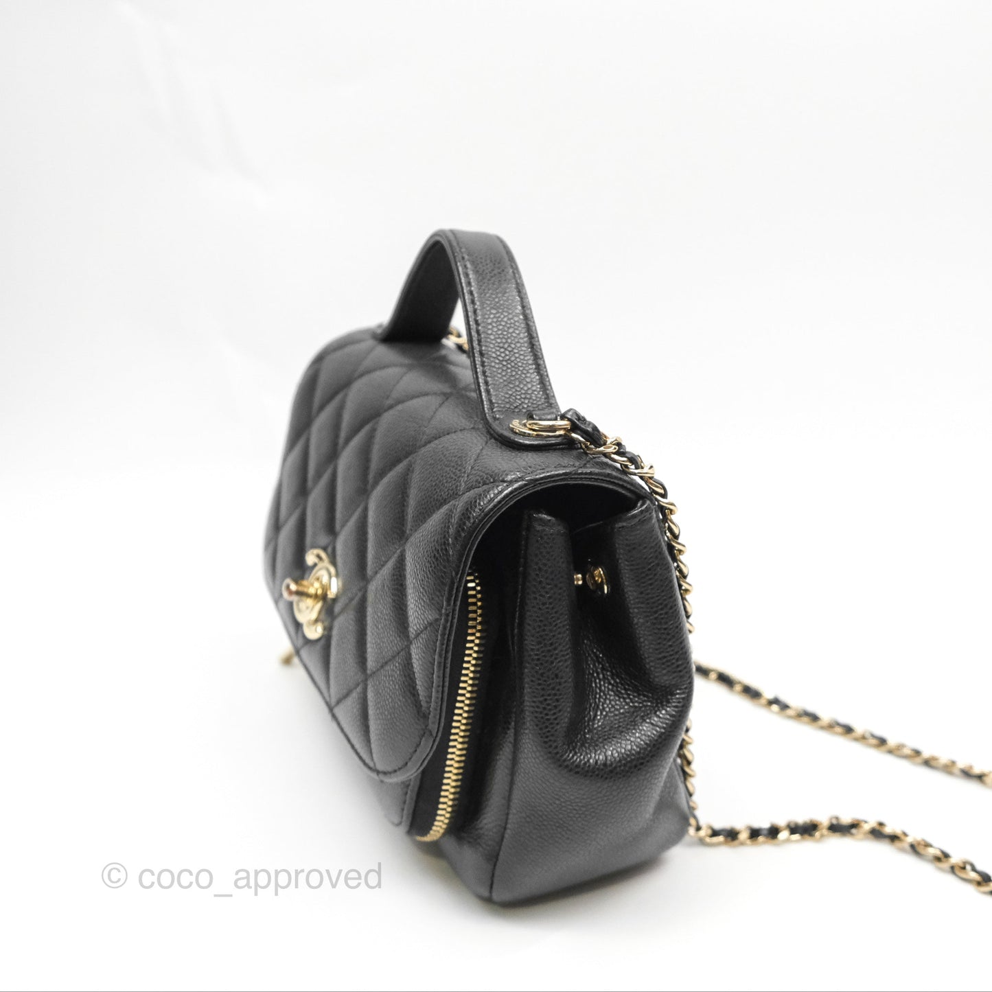 Chanel Quilted Small Business Affinity Flap Black Caviar Gold Hardware