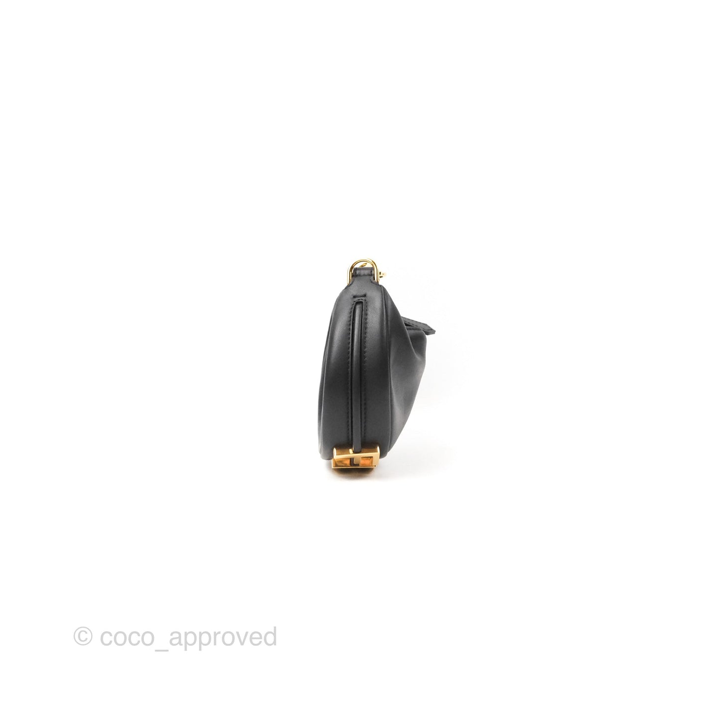 Fendi Nano Fendigraphy Hobo Bag Black Gold Hardware