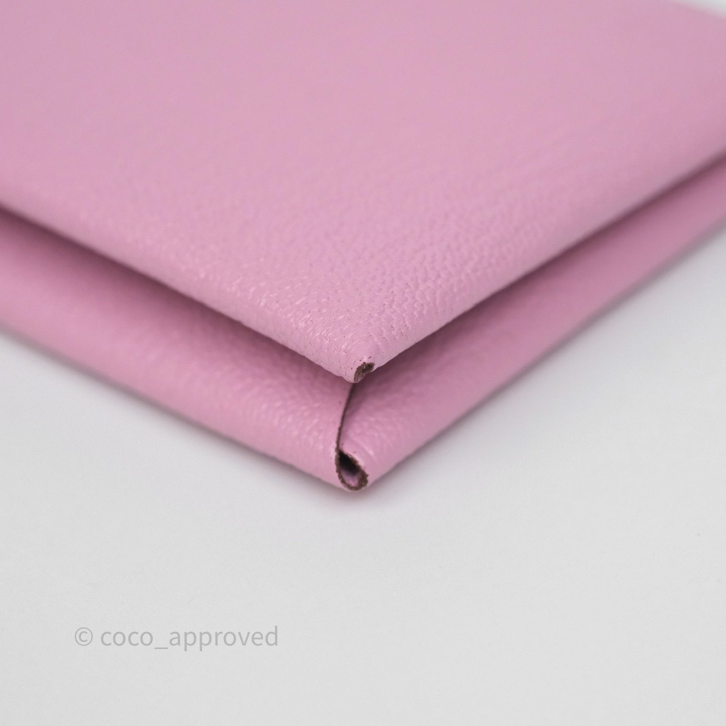 Hermès Calvi Card Holder Mauve Sylvestre Chèvre Mysore