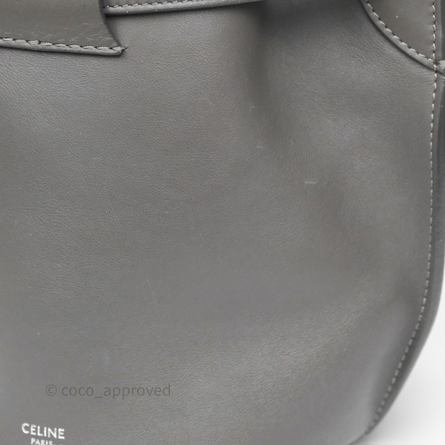 Celine Big Bag Nano Bucket Grey Smooth Calfskin