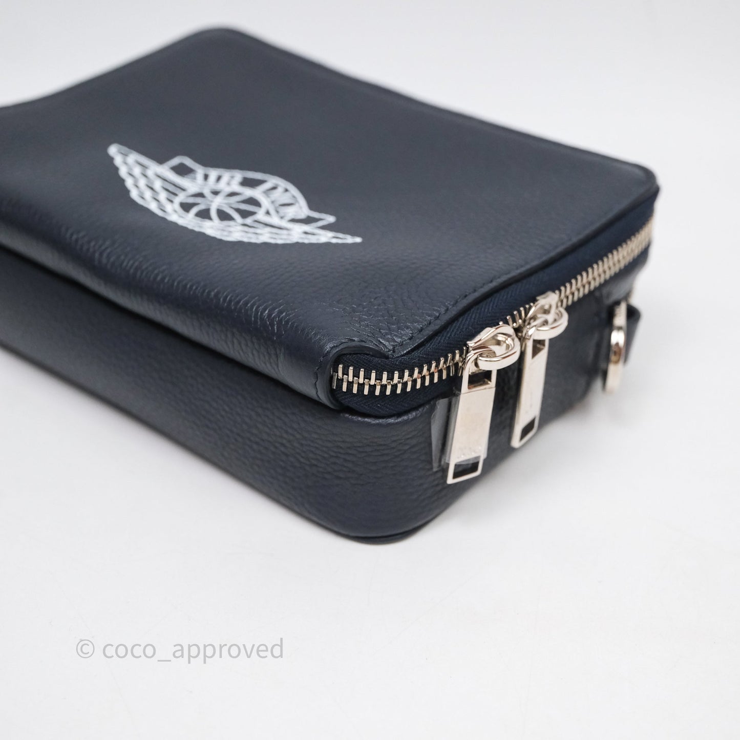 Christian Dior x Air Jordan Messenger Bag Navy Silver Hardware