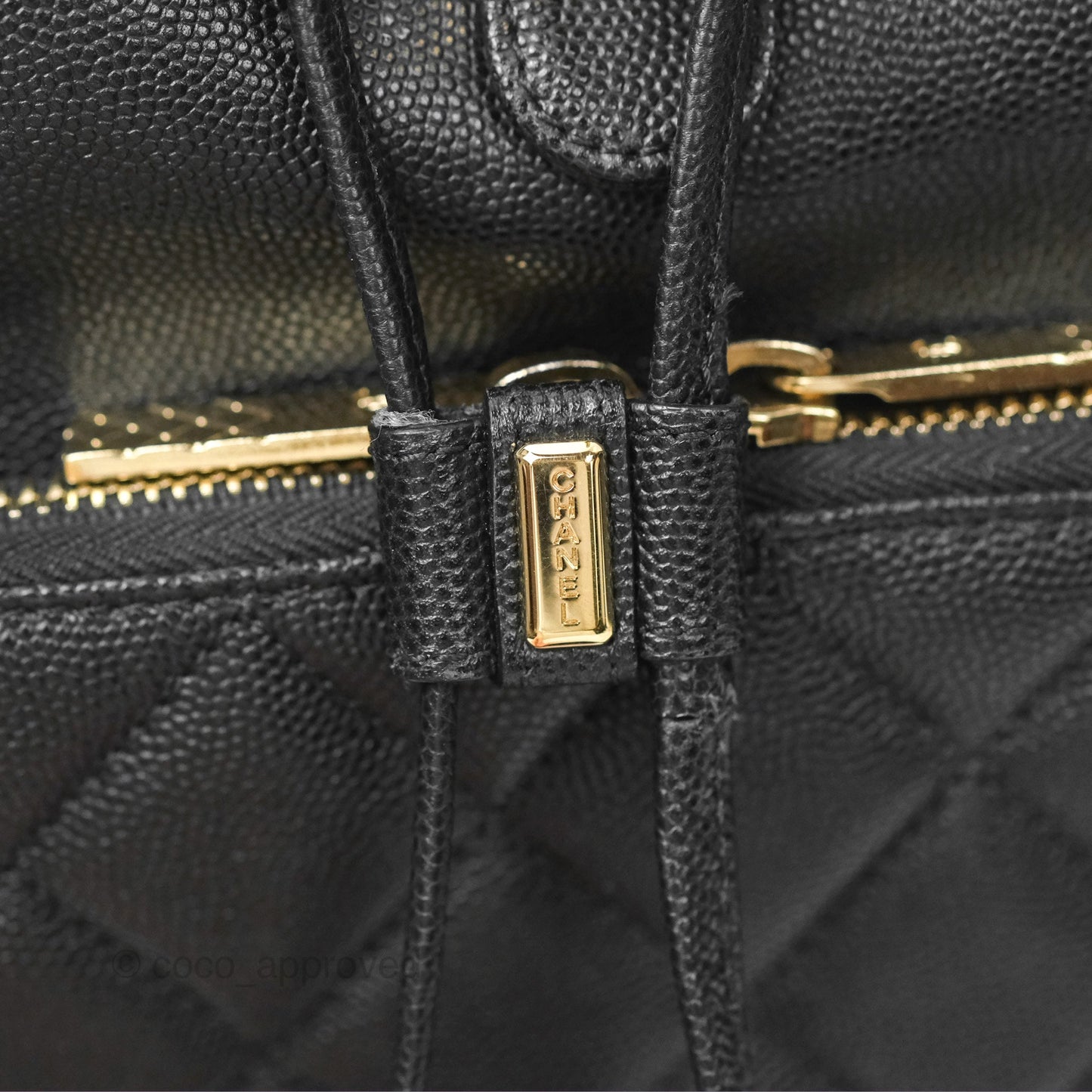 Chanel Quilted Business Affinity Backpack Black Caviar Gold Hardware