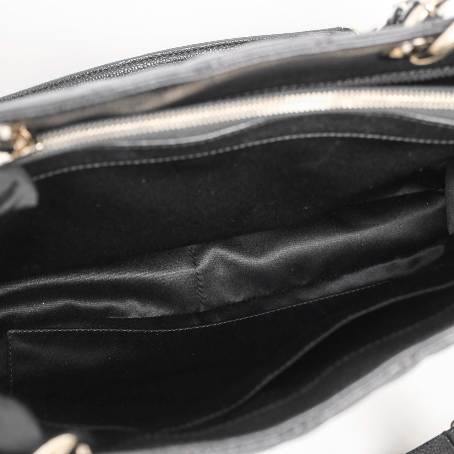 Chanel GST Black Caviar Silver Hardware