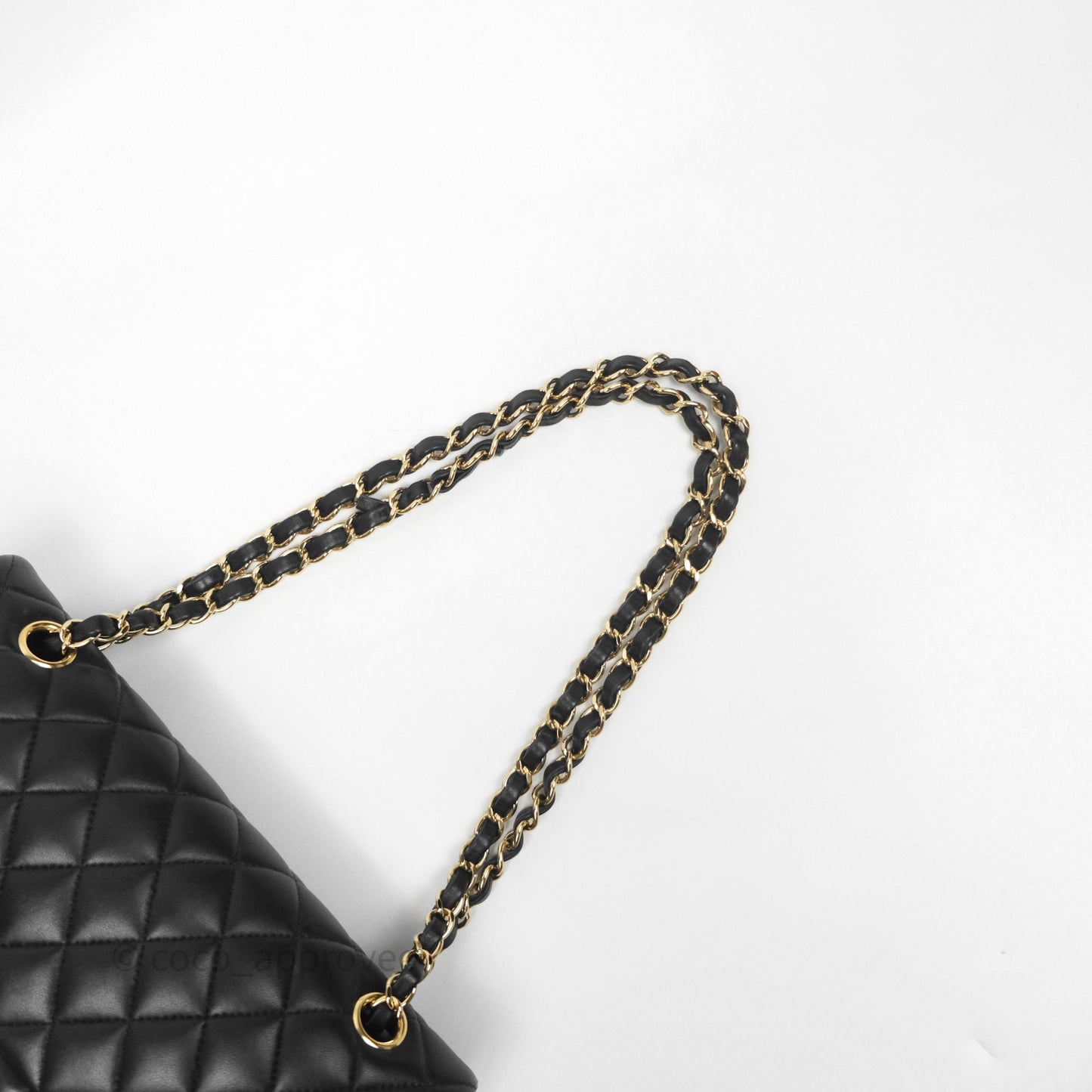Chanel Classic M/L Medium Flap Quilted Black Lambskin Gold Hardware
