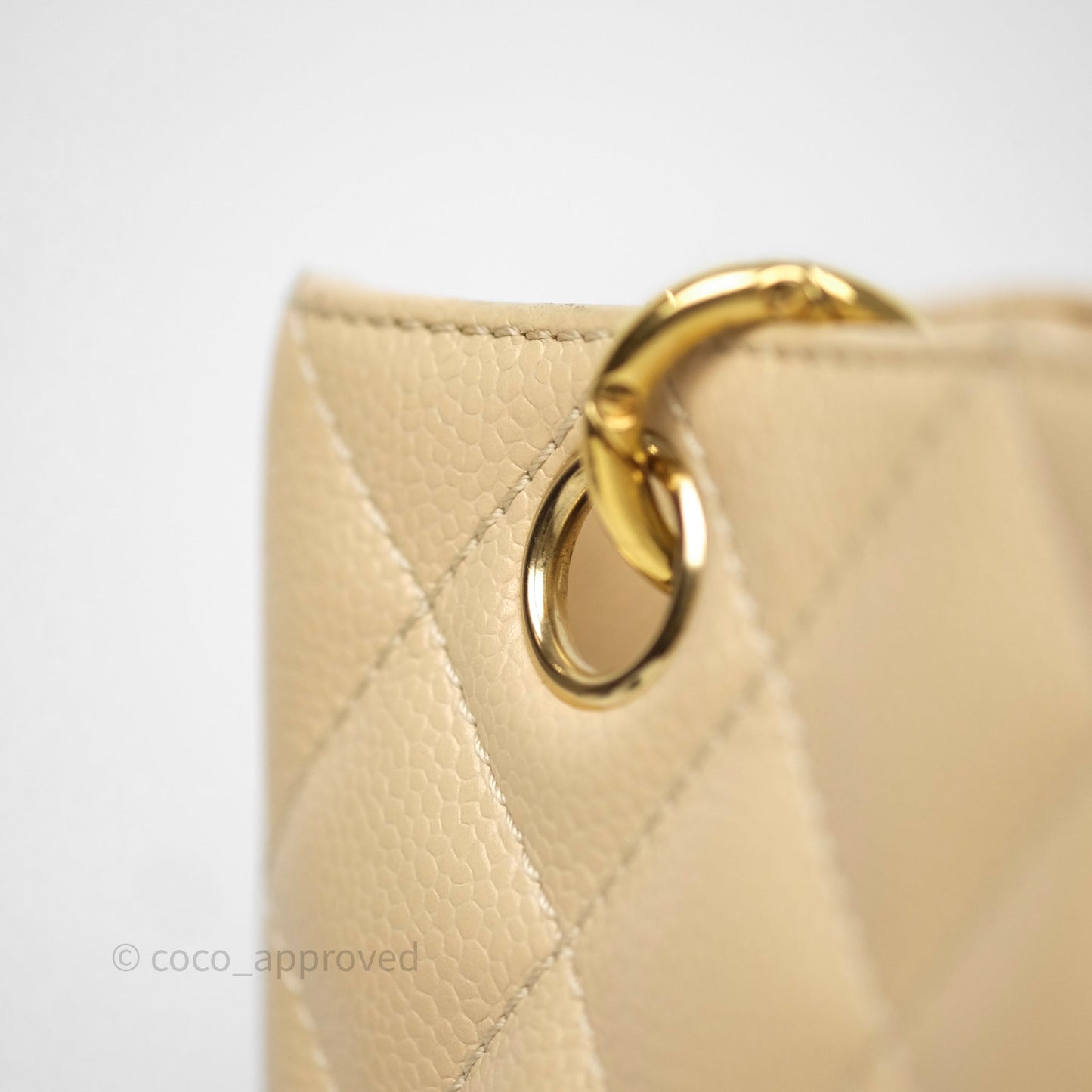 Chanel PST Tote Beige Caviar Gold Hardware