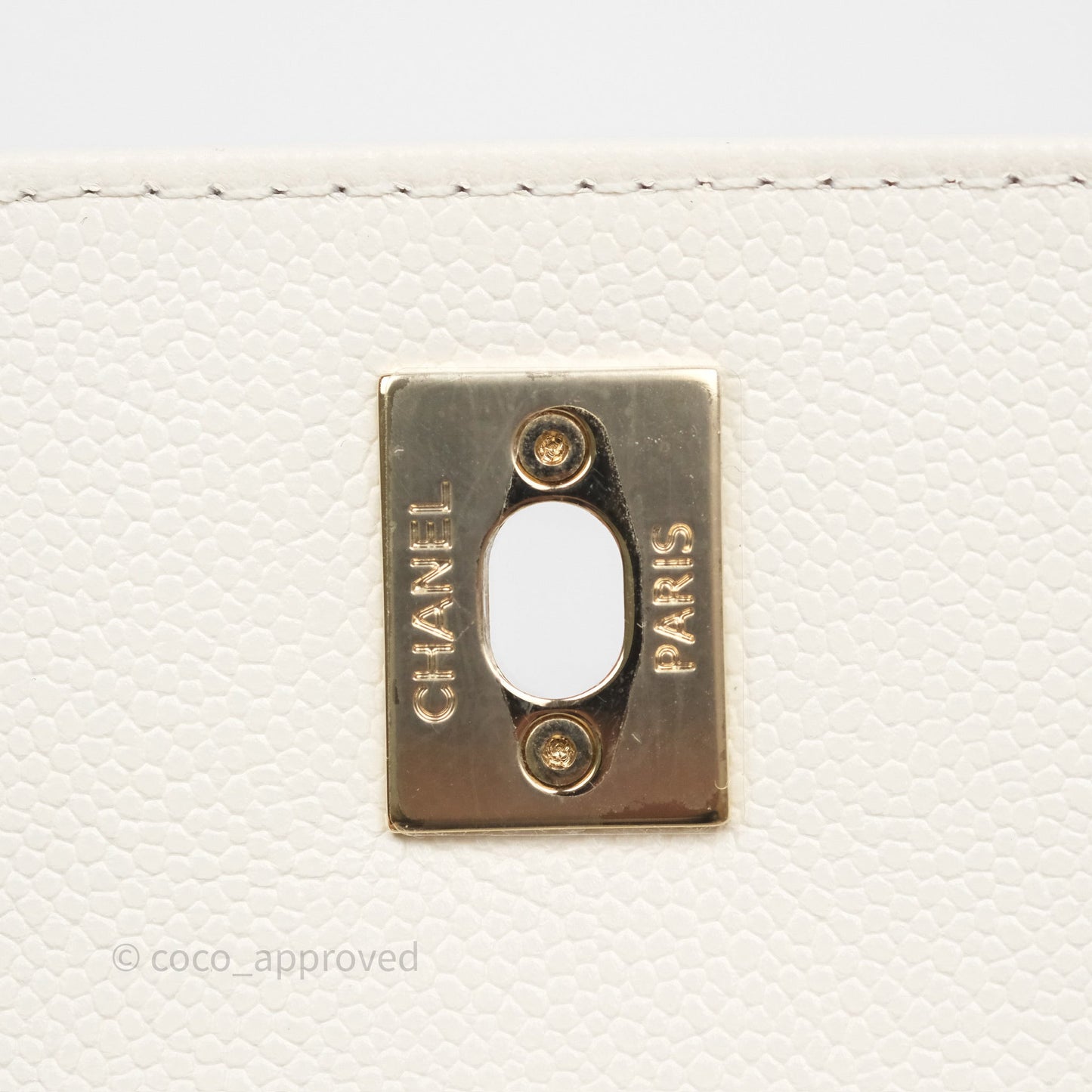 Chanel Quilted Business Affinity Backpack Ivory White Caviar Gold Hardware