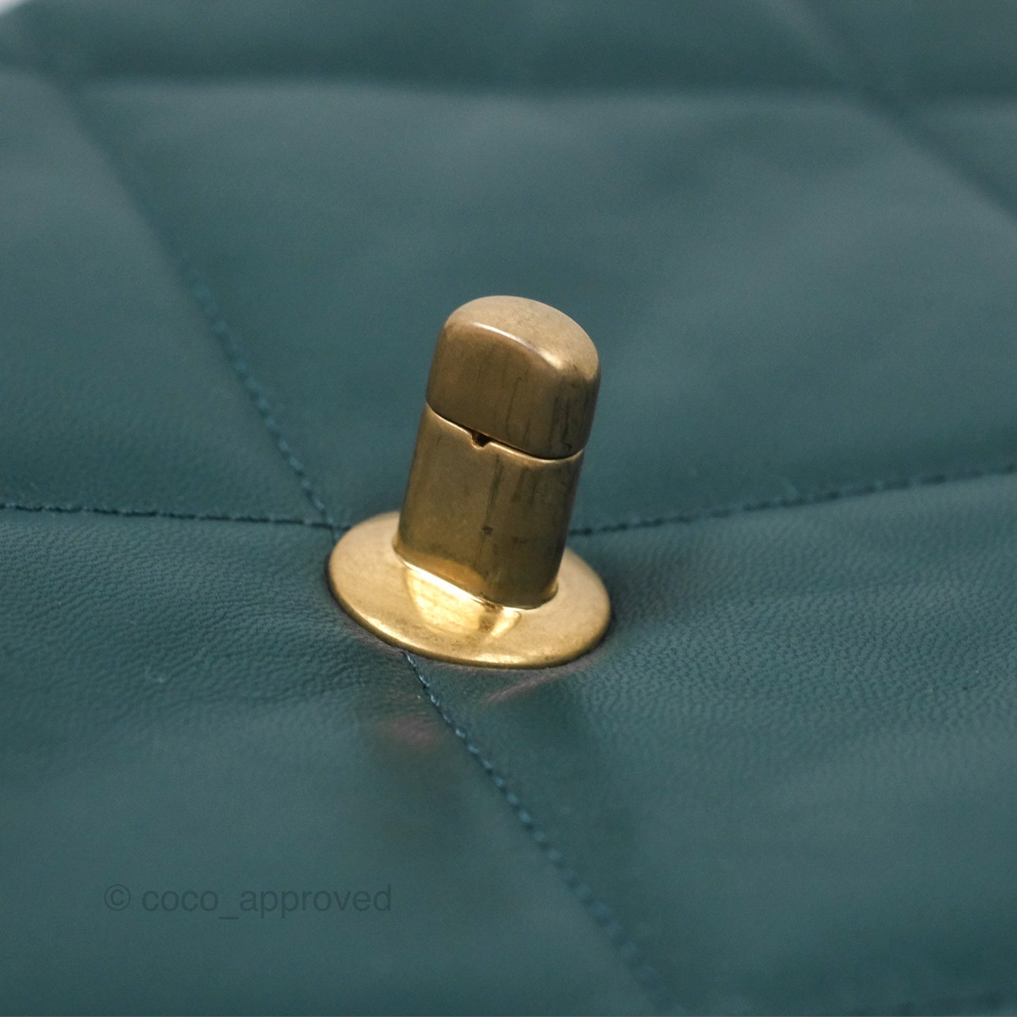 Chanel 19 Medium Green Goatskin Mixed Hardware