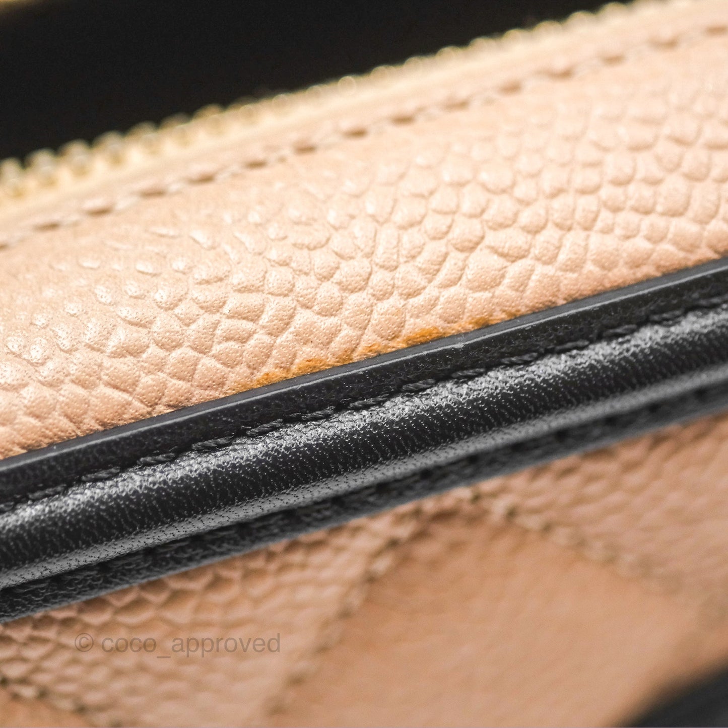 Chanel Quilted Small CC Filigree Vanity Case Beige Black Caviar Gold Hardware