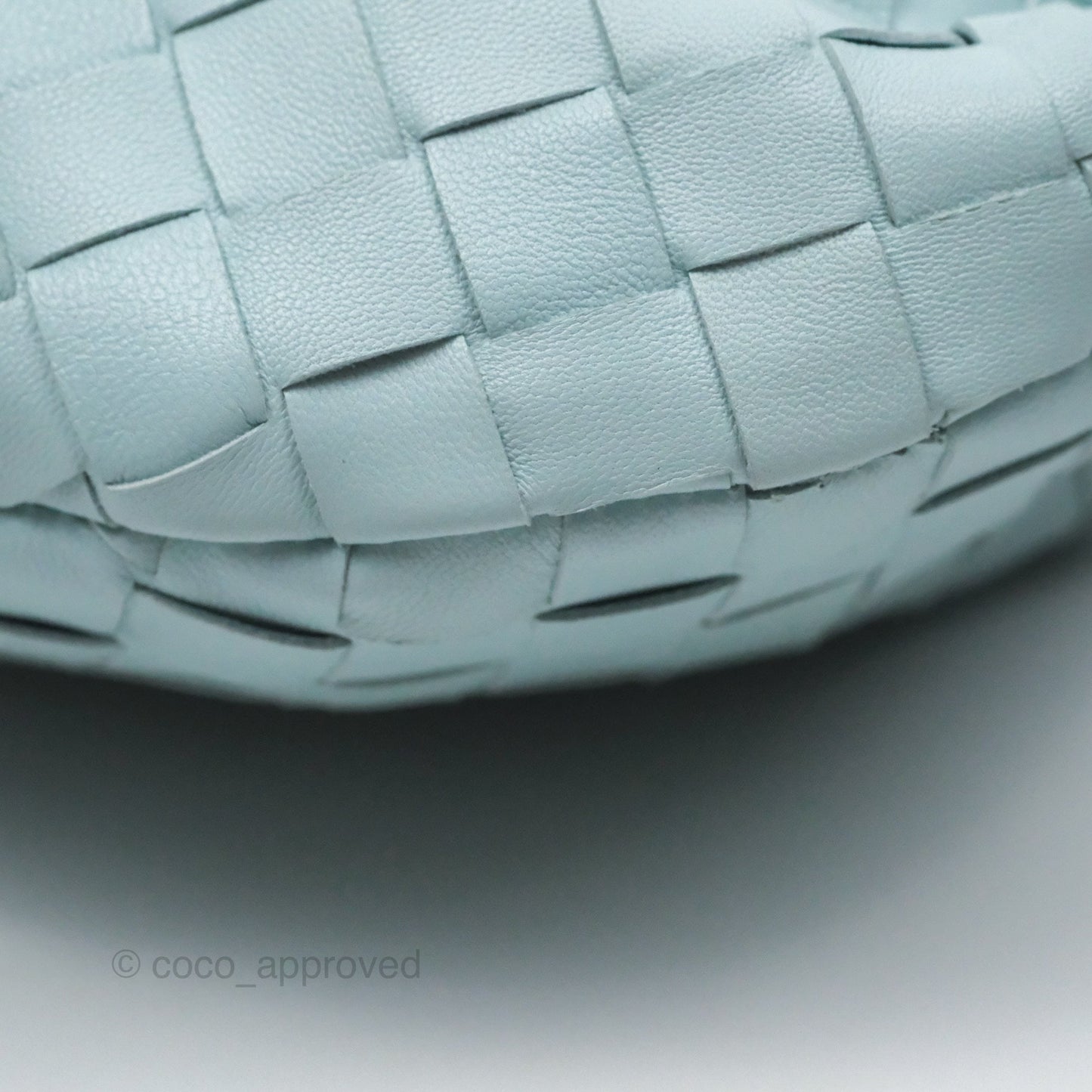 Bottega Veneta Mini Jodie Bag Teal Washed Intrecciato Lambskin