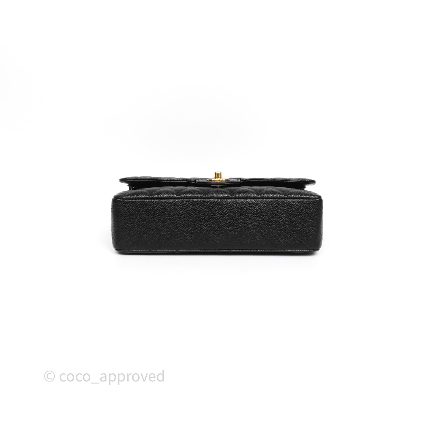 Chanel Classic M/L Medium Flap Quilted Black Caviar Gold Hardware