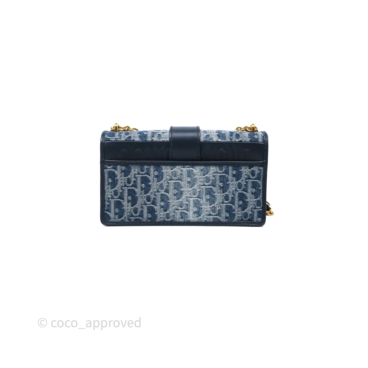 Christian Dior Montaigne East-West Bag Denim With Chain