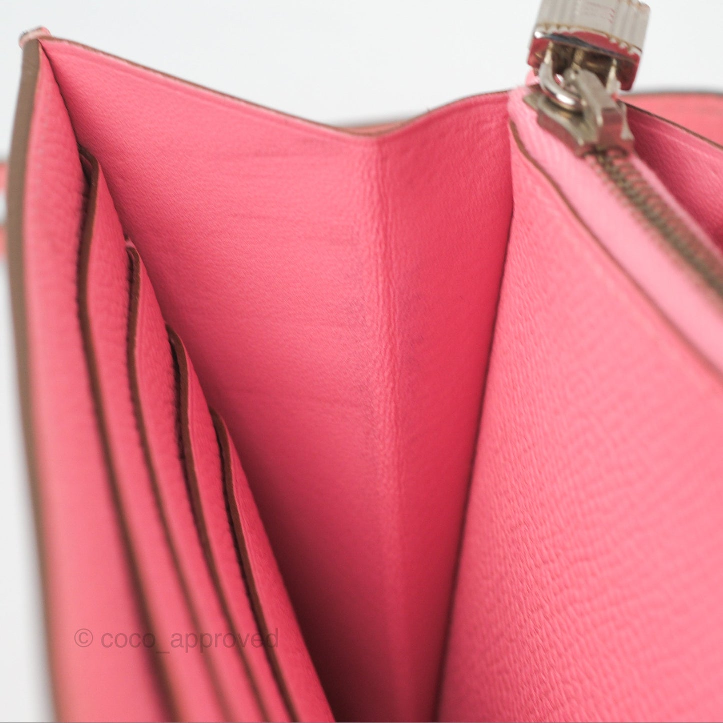 Hermès Kelly Wallet Rose Confetti Epsom Palladium Hardware
