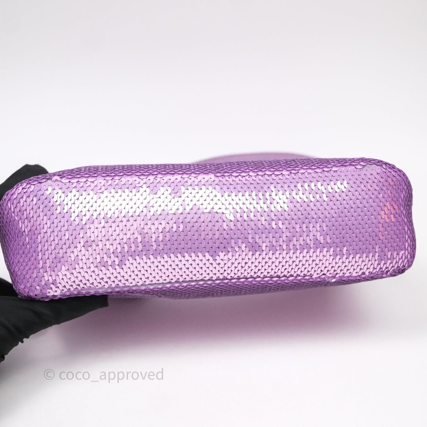 Prada Re-Edition 2000 Nylon Mini Hobo Bag Purple Sequin