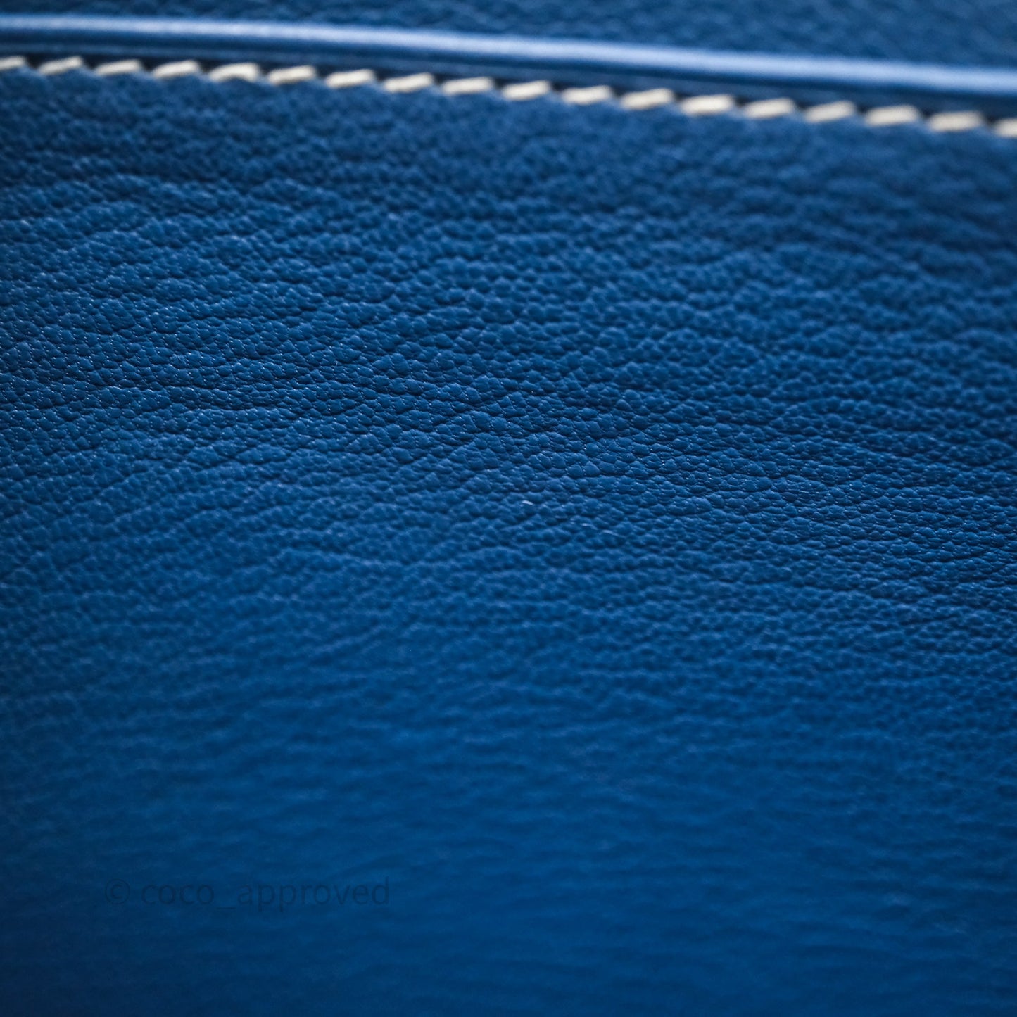 Hermès Roulis 23 Blue Evercolor Palladium Hardware