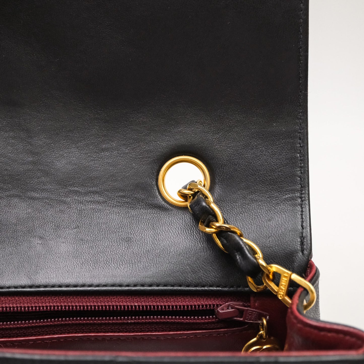 Chanel Vintage Small Classic Diana Flap Bag Black Lambskin 24K Gold Hardware