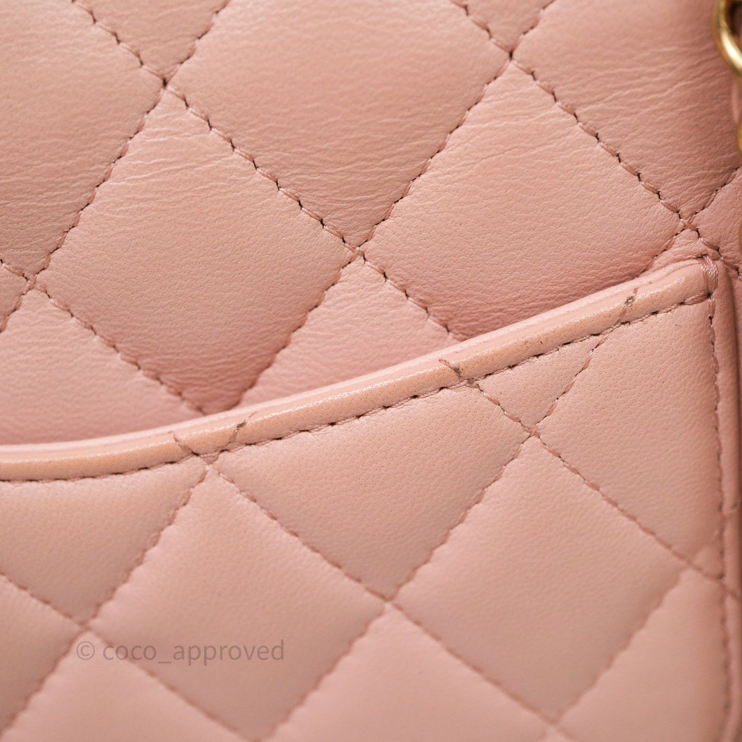 Chanel Mini Square Flap Quilted Pink Lambskin Gold Hardware
