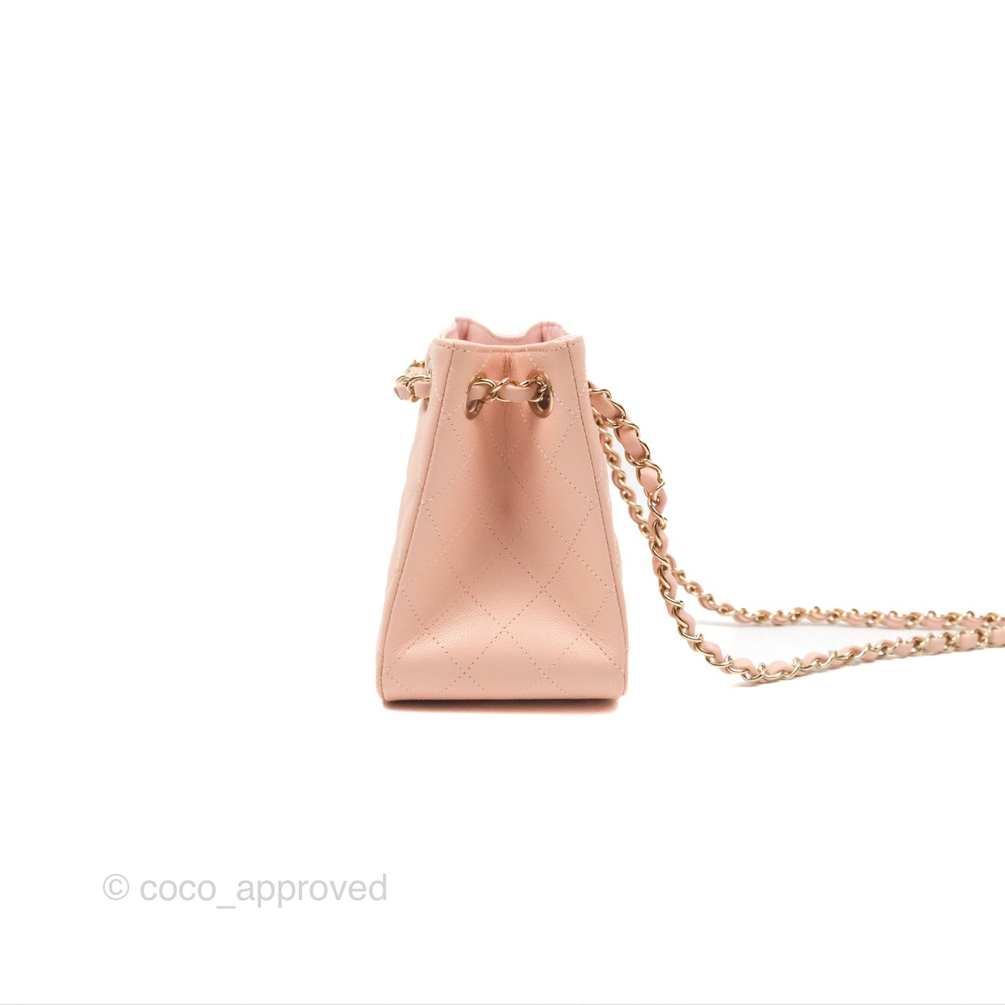 Chanel Mini Bucket Tote Pink Caviar Gold Hardware 22S