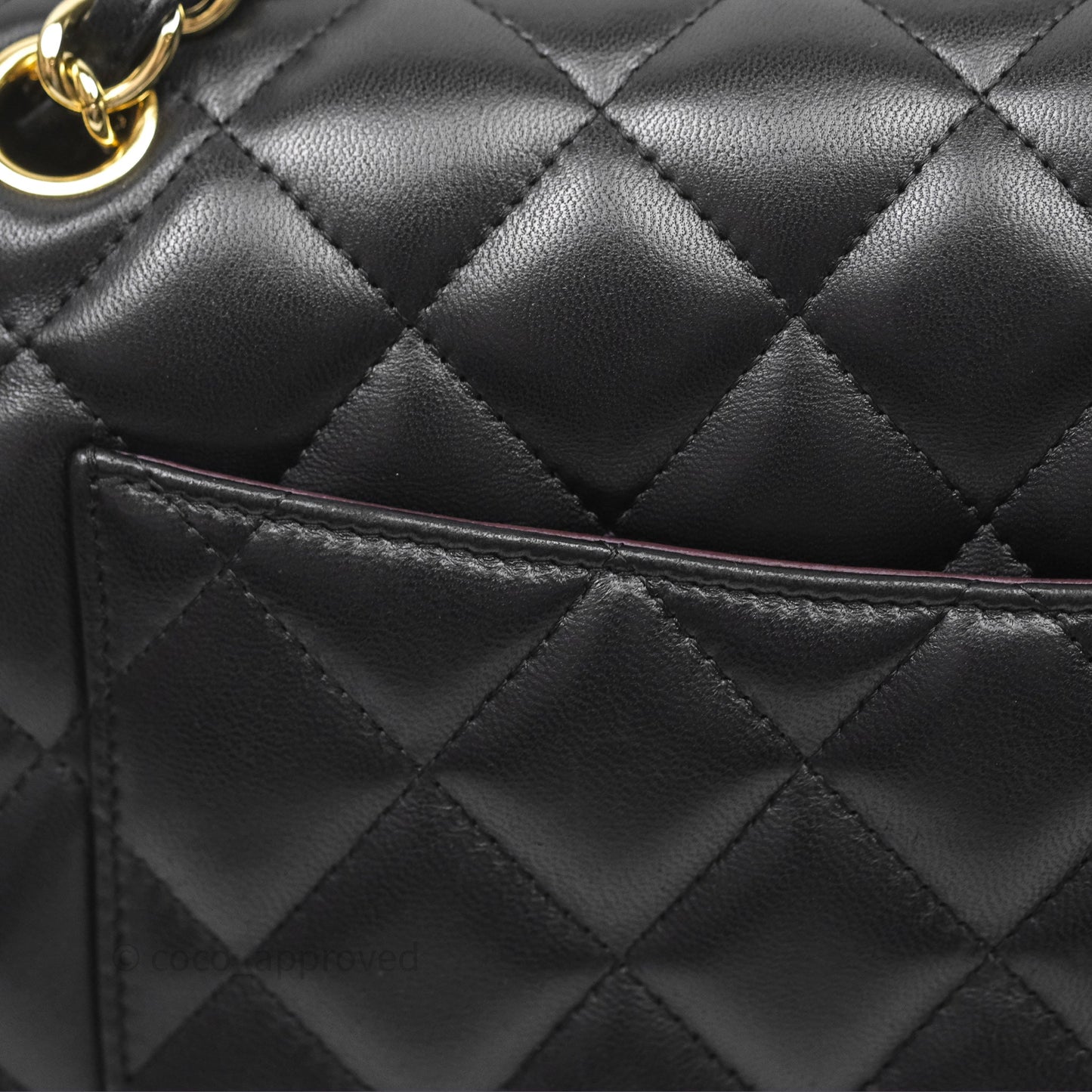 Chanel Jumbo Double Flap Black Lambskin Gold Hardware