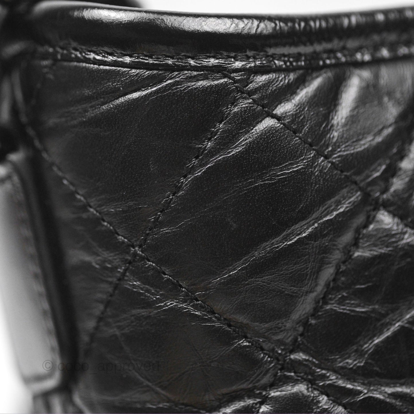 Chanel Small Gabrielle Hobo Quilted So Black Aged Calfskin