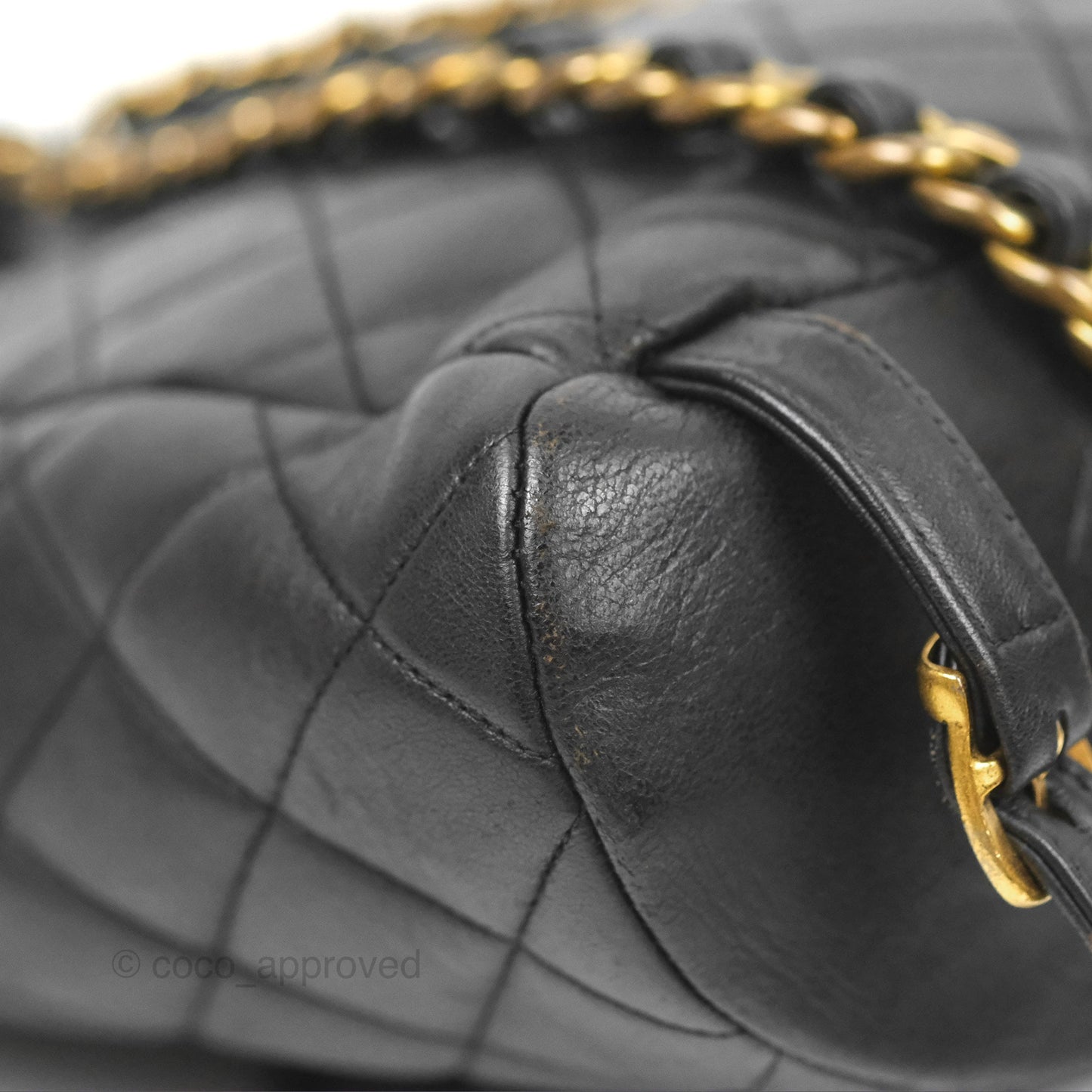 Chanel Vintage CC Duma Backpack Black Lambskin 24K Gold Hardware