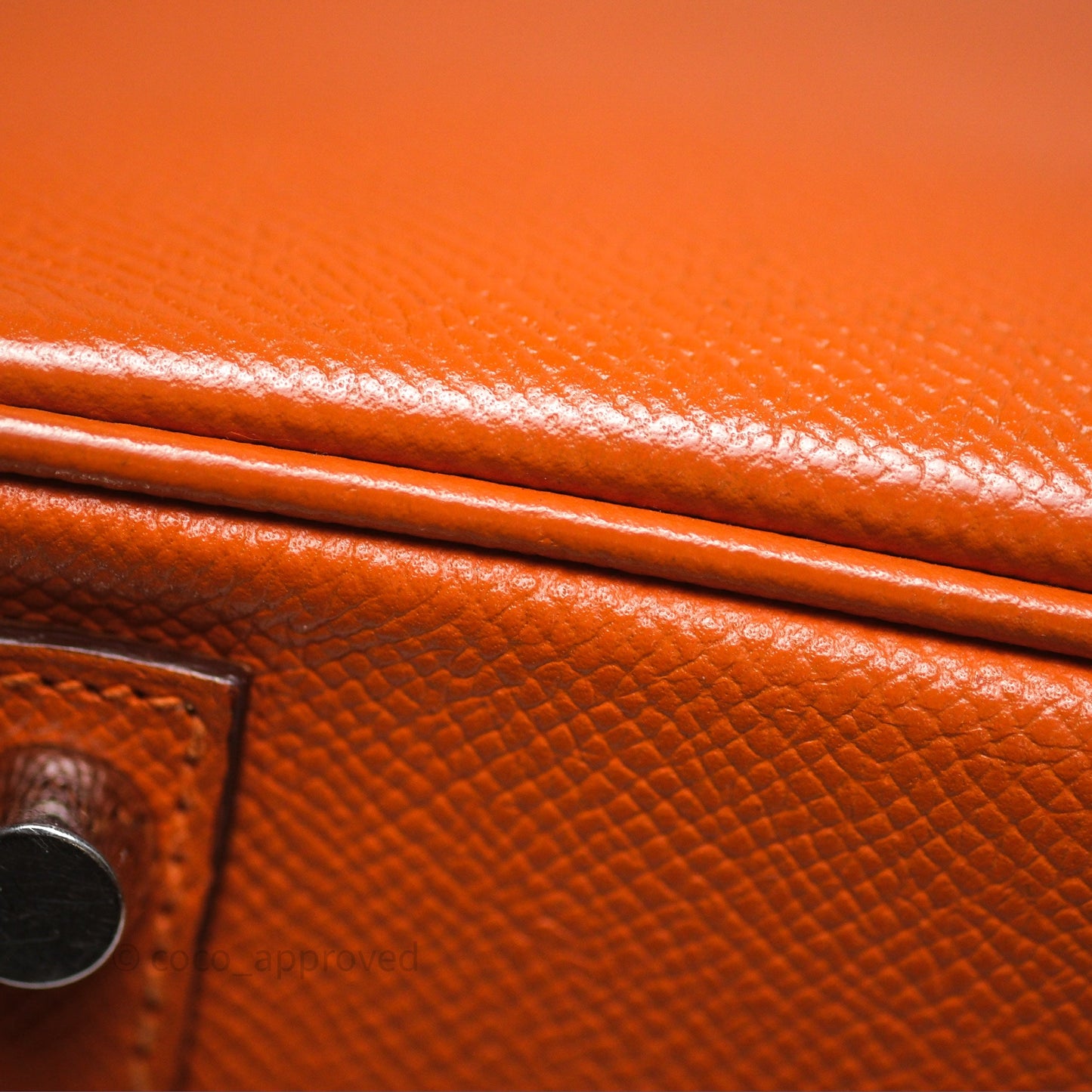 Hermès Birkin 30 Retourne Orange Epsom Palladium Hardware