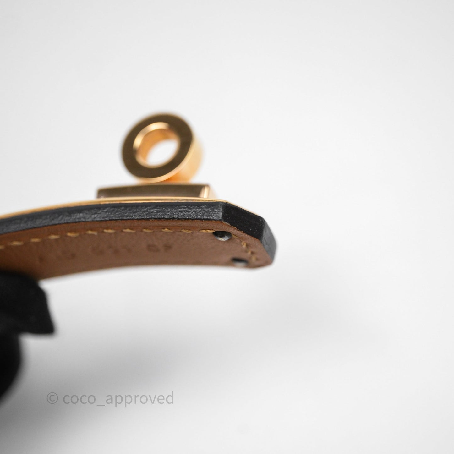Hermès Kelly 18 Belt Black Epsom Gold Hardware