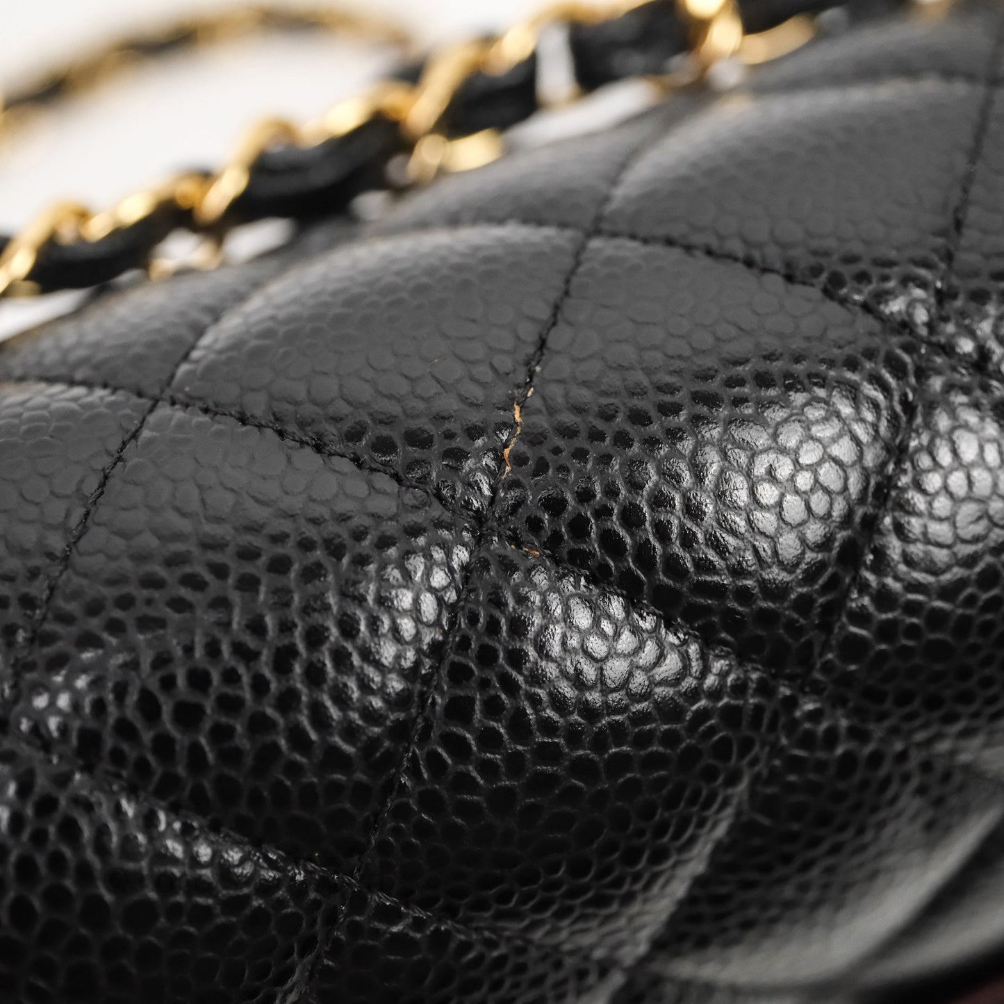 Chanel Small Classic Flap Quilted Black Caviar Gold Hardware