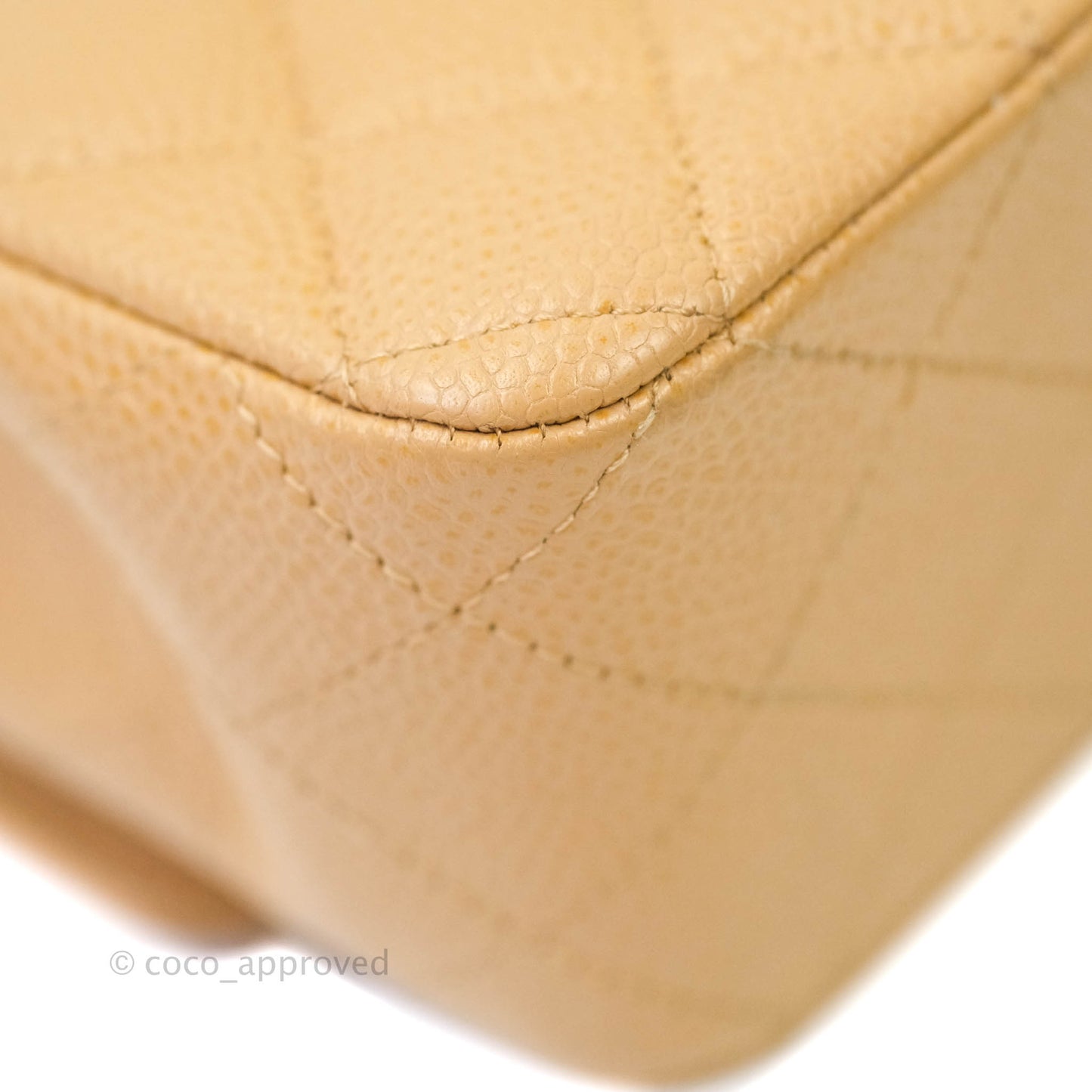 Chanel Classic M/L Medium Double Flap Dark Beige Caviar 24K Gold Hardware