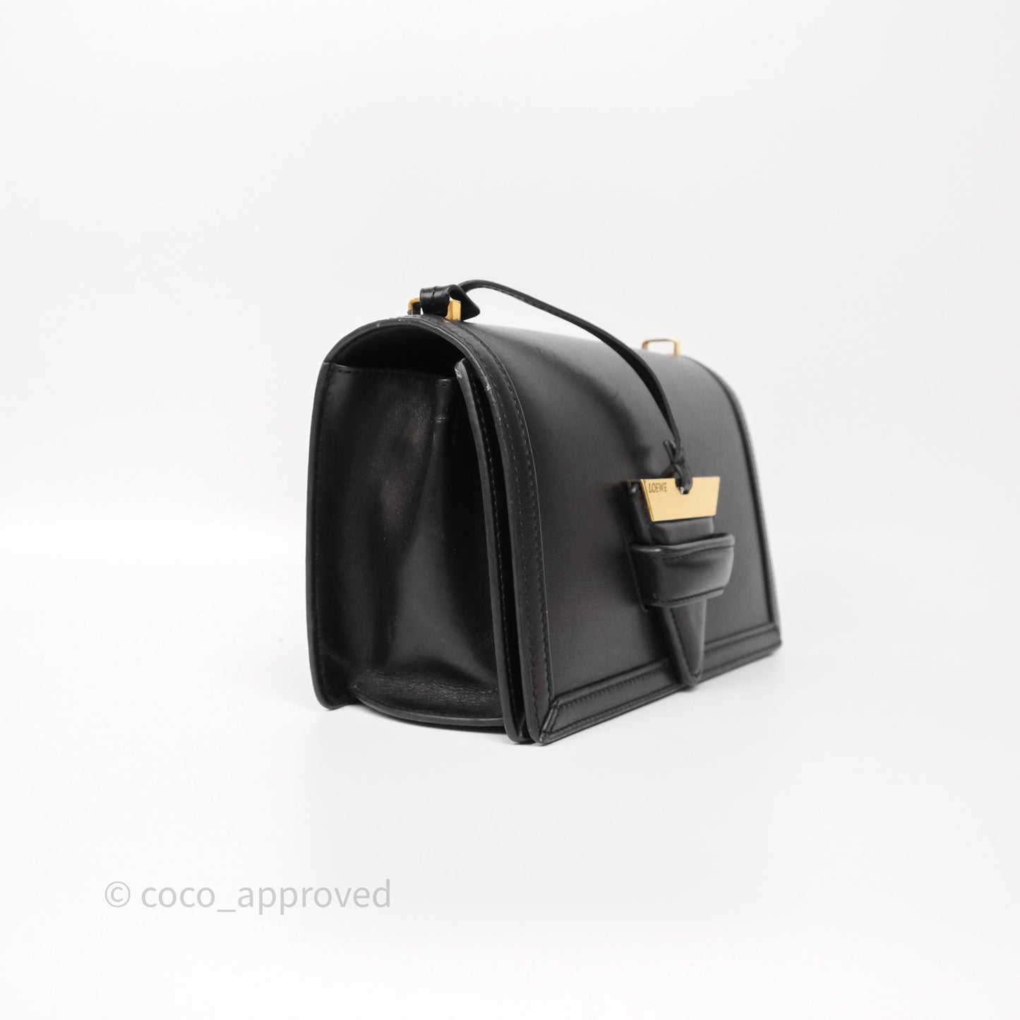 Loewe Medium Barcelona Shoulder Bag Black Calfskin