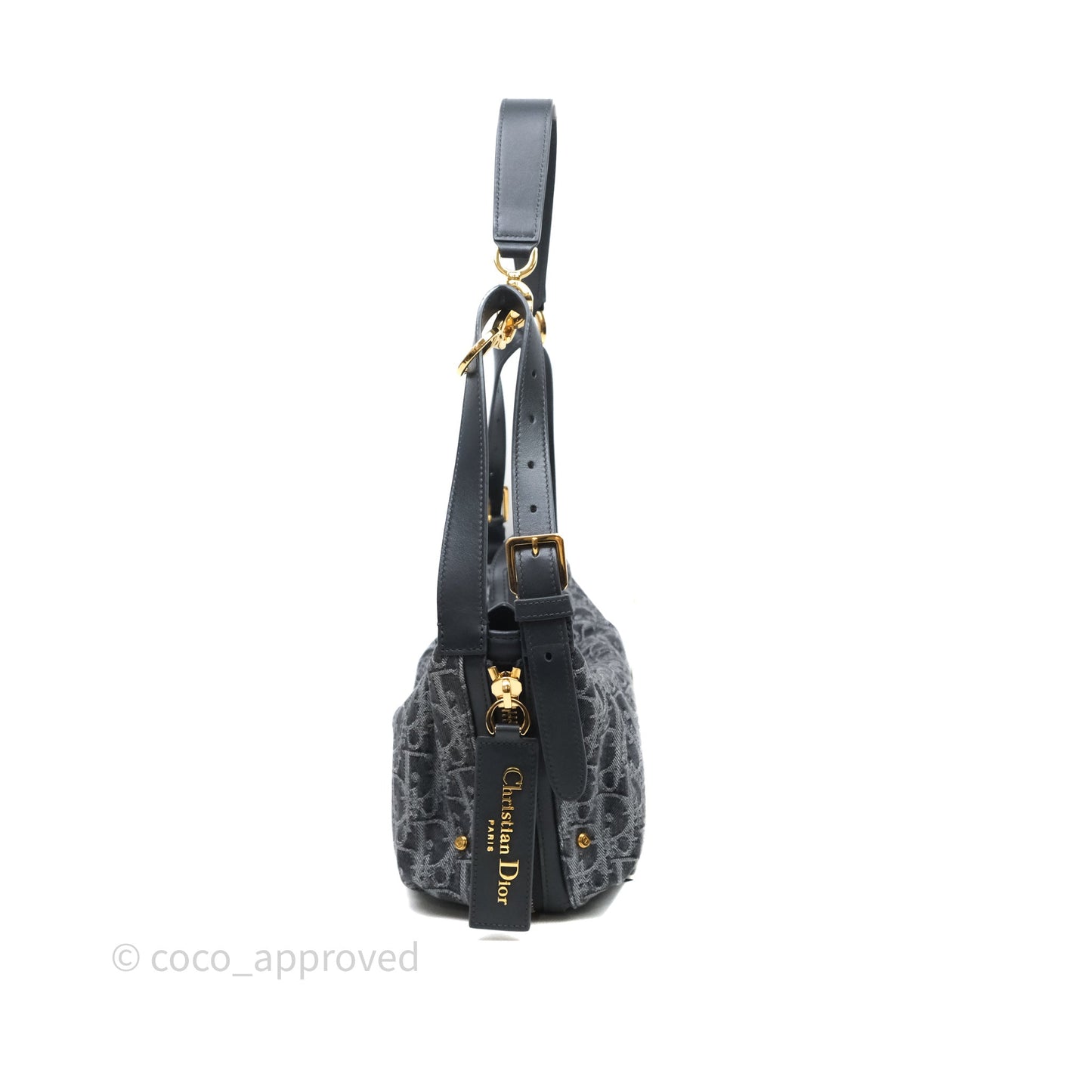 Dior Small D-Journey Bag Gray Denim Dior Oblique Jacquard
