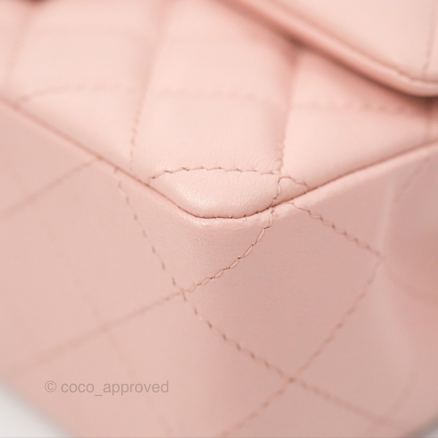 Chanel Quilted Mini Rectangular Flap Pink Lambskin Gold Hardware