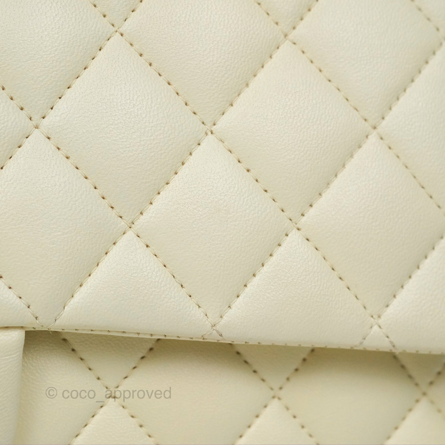 Chanel Medium Classic Flap Quilted Pale Yellow Lambskin Gold Hardware